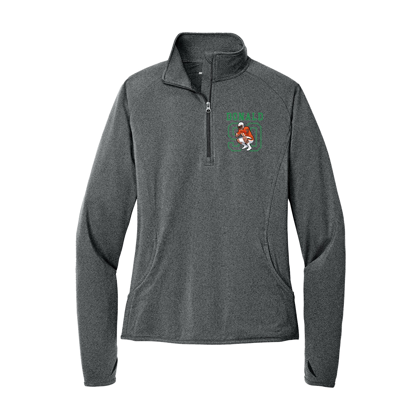 Women's Q-Zip Pullover — Shirsey in Grey