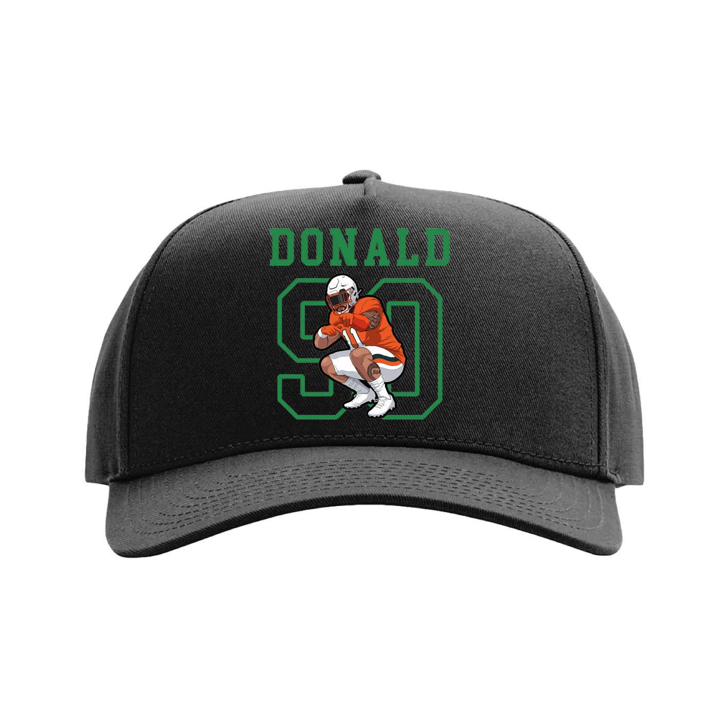 Full Fabric Five-Panel Champ Cap — Shirsey in Black