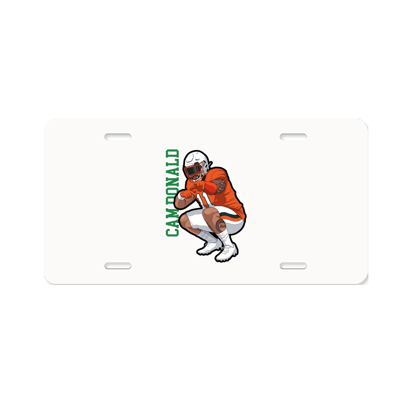 License Plate — Name Vertical in Classic