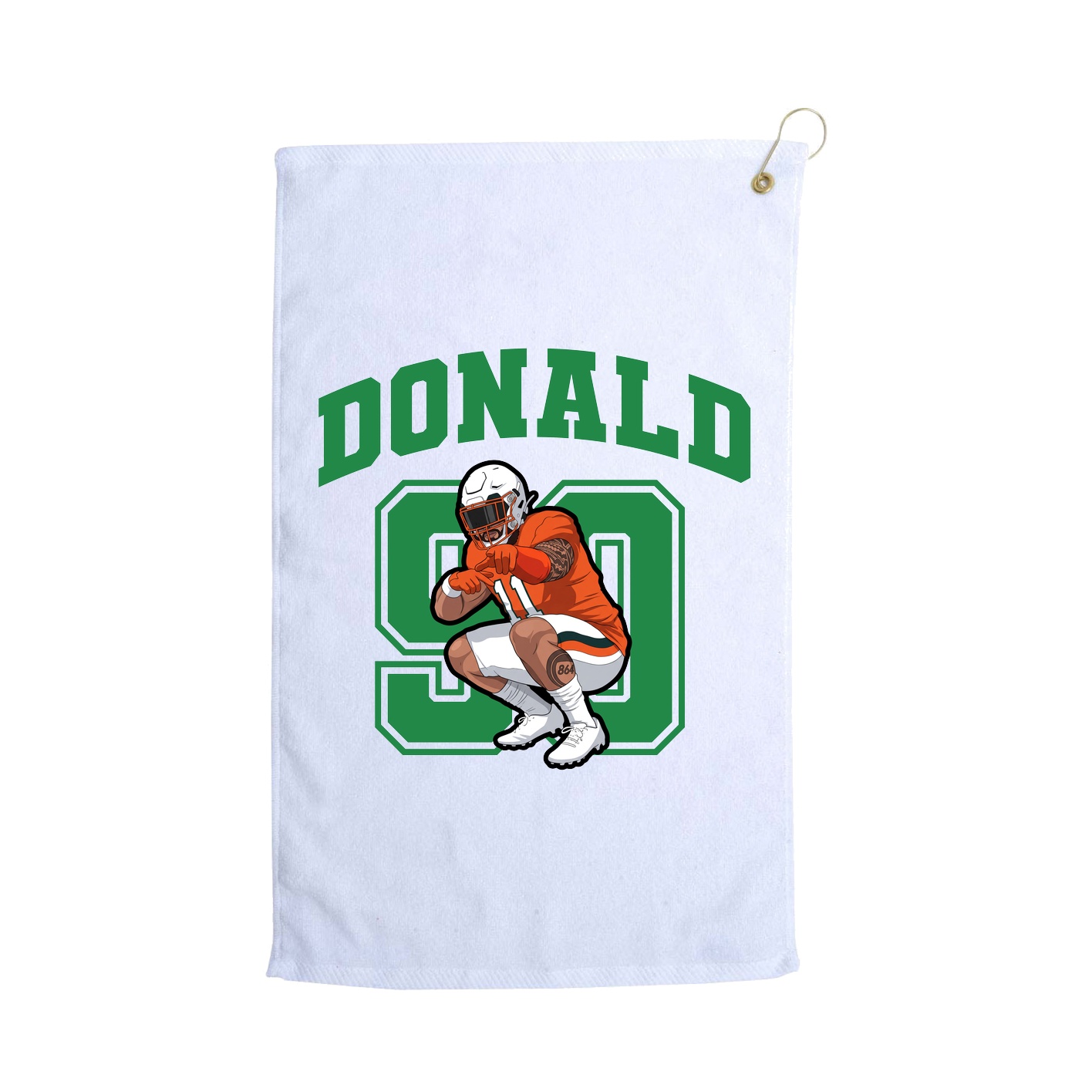 Golf Towel — Number in White