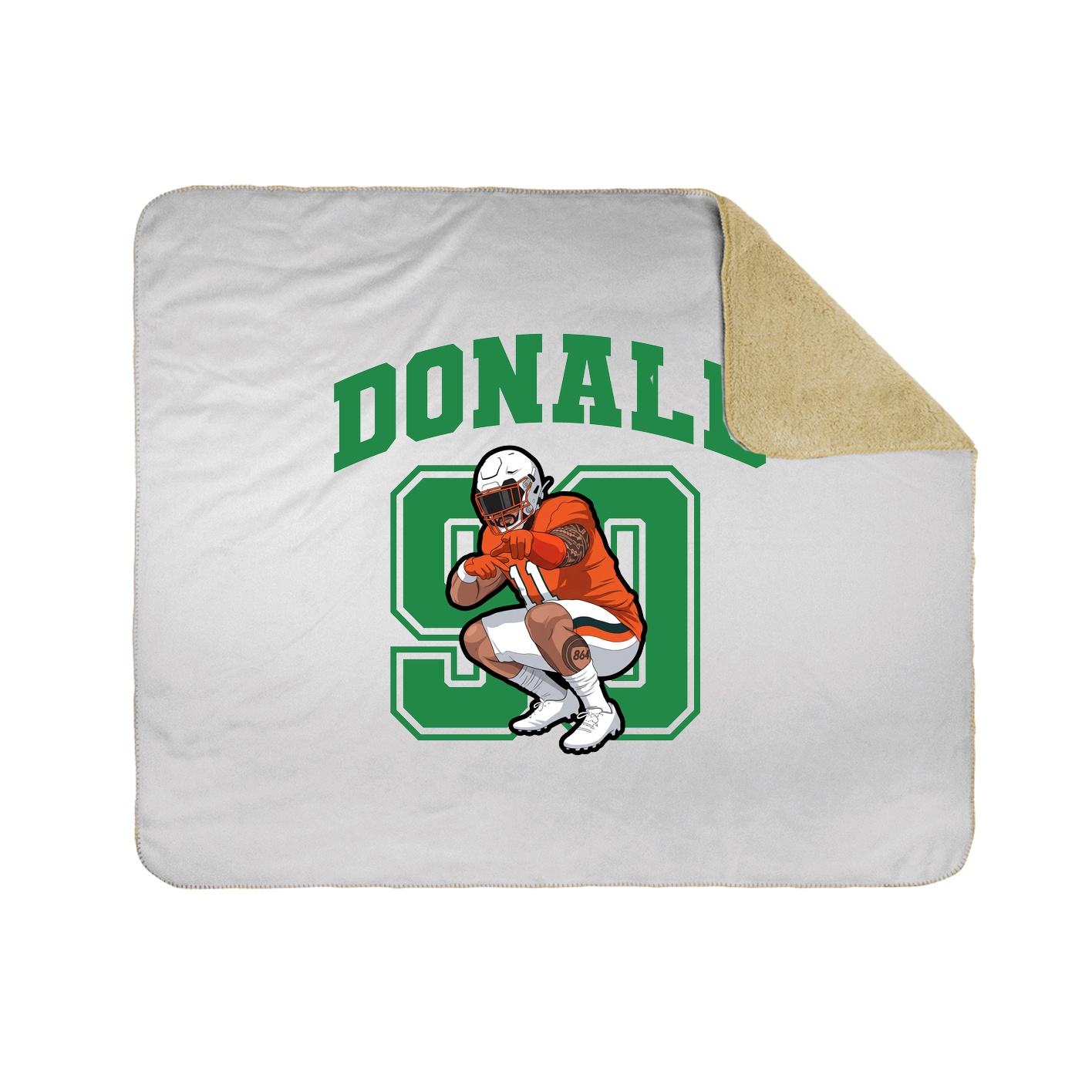 Throw Blanket — Number in White