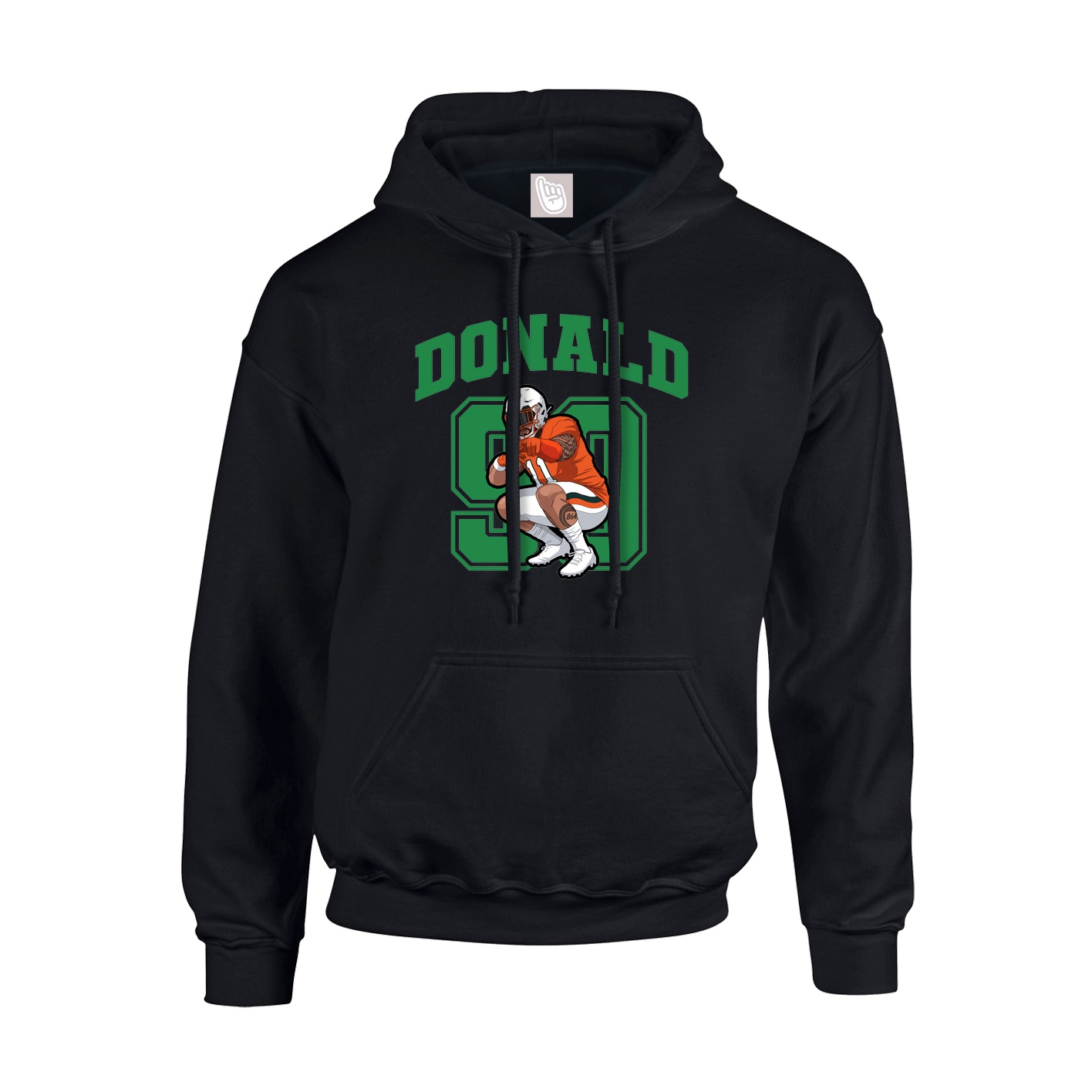 Hoodie — Number in Black
