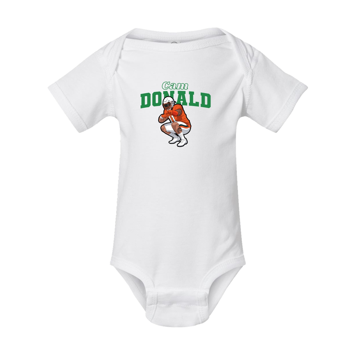 Baby Onesie — Name Arch in White