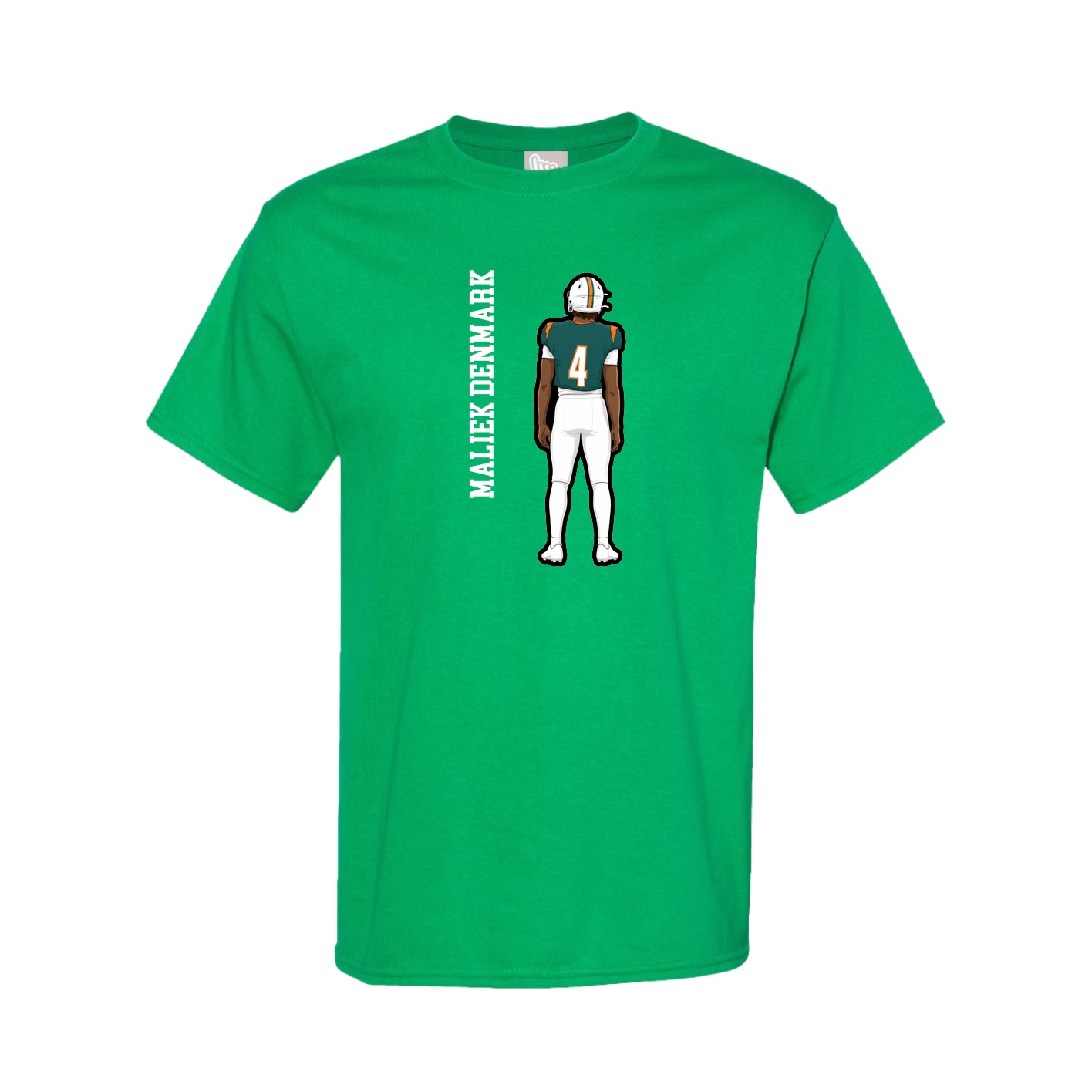 Youth Tee — Name Vertical in Green
