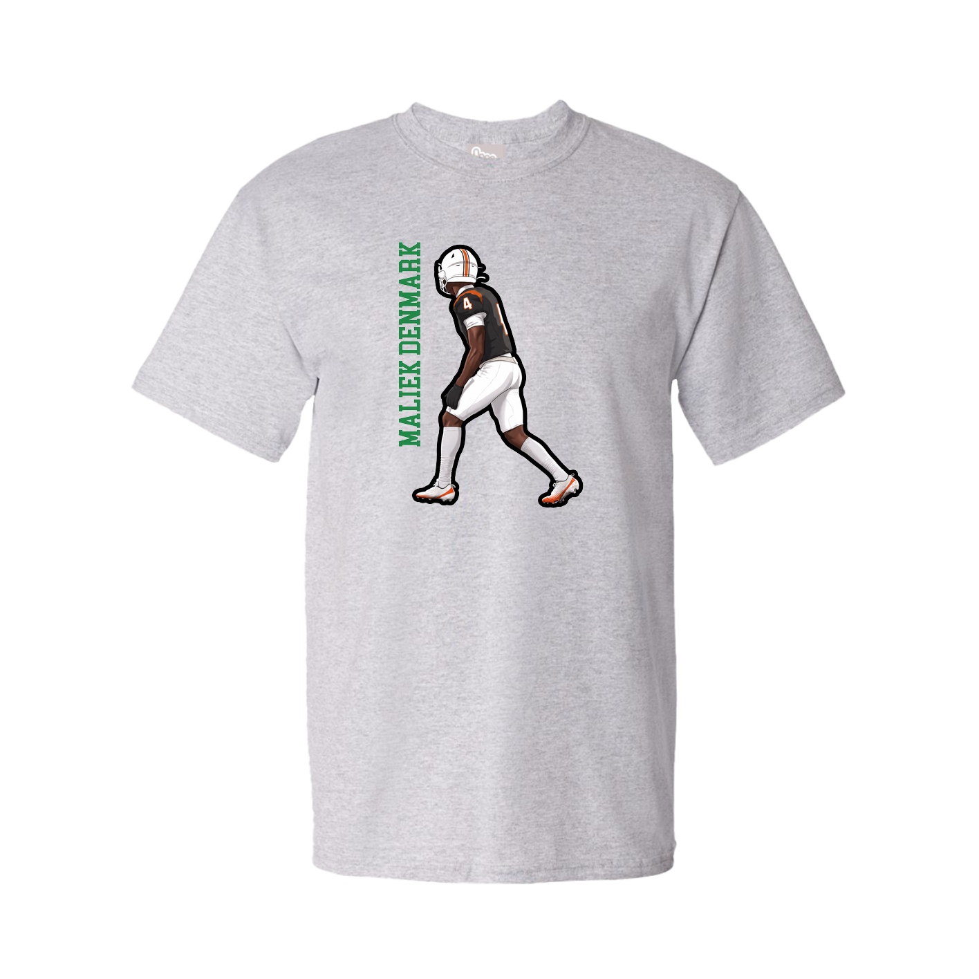 Youth Tee — Name Vertical in Grey