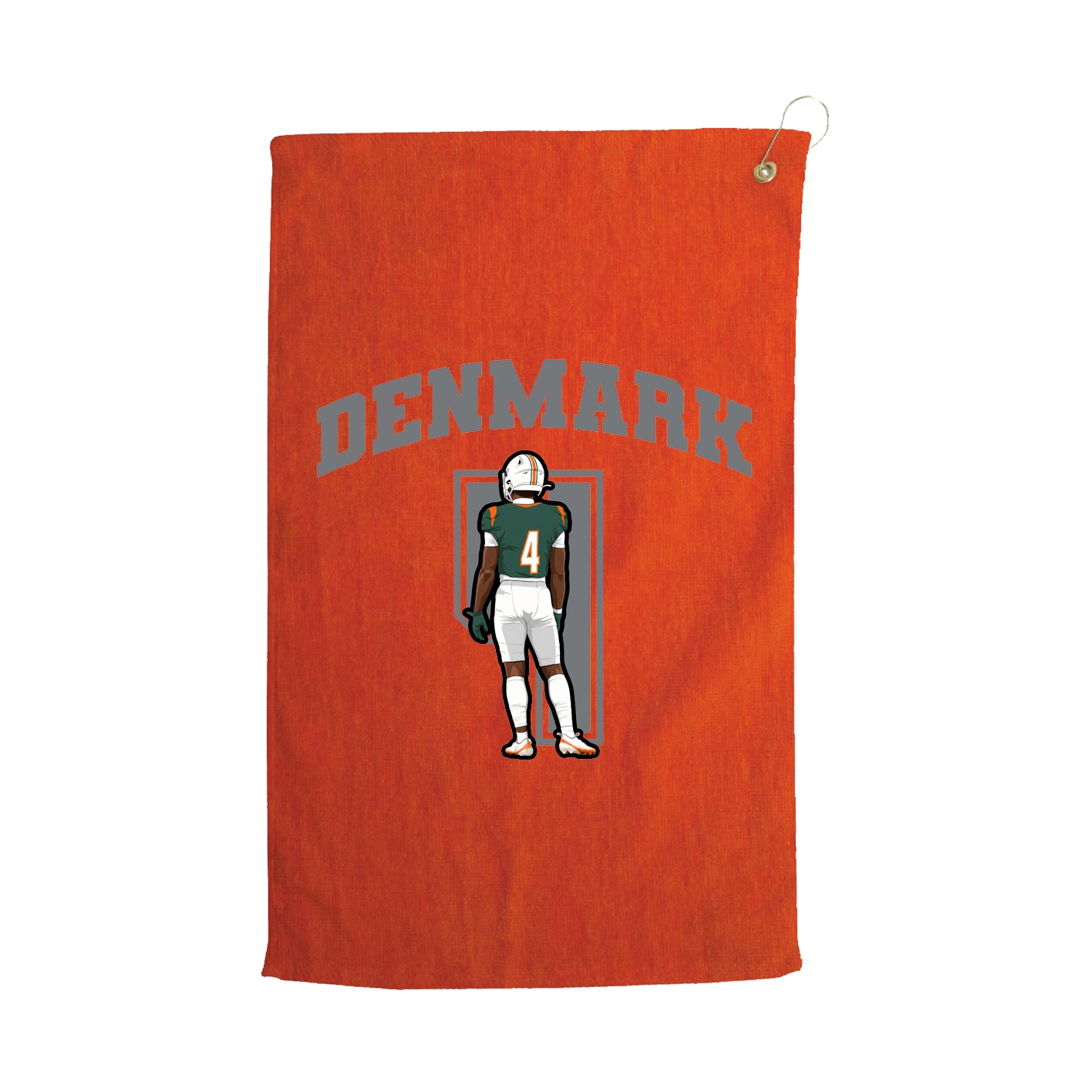 Golf Towel — Number in Orange