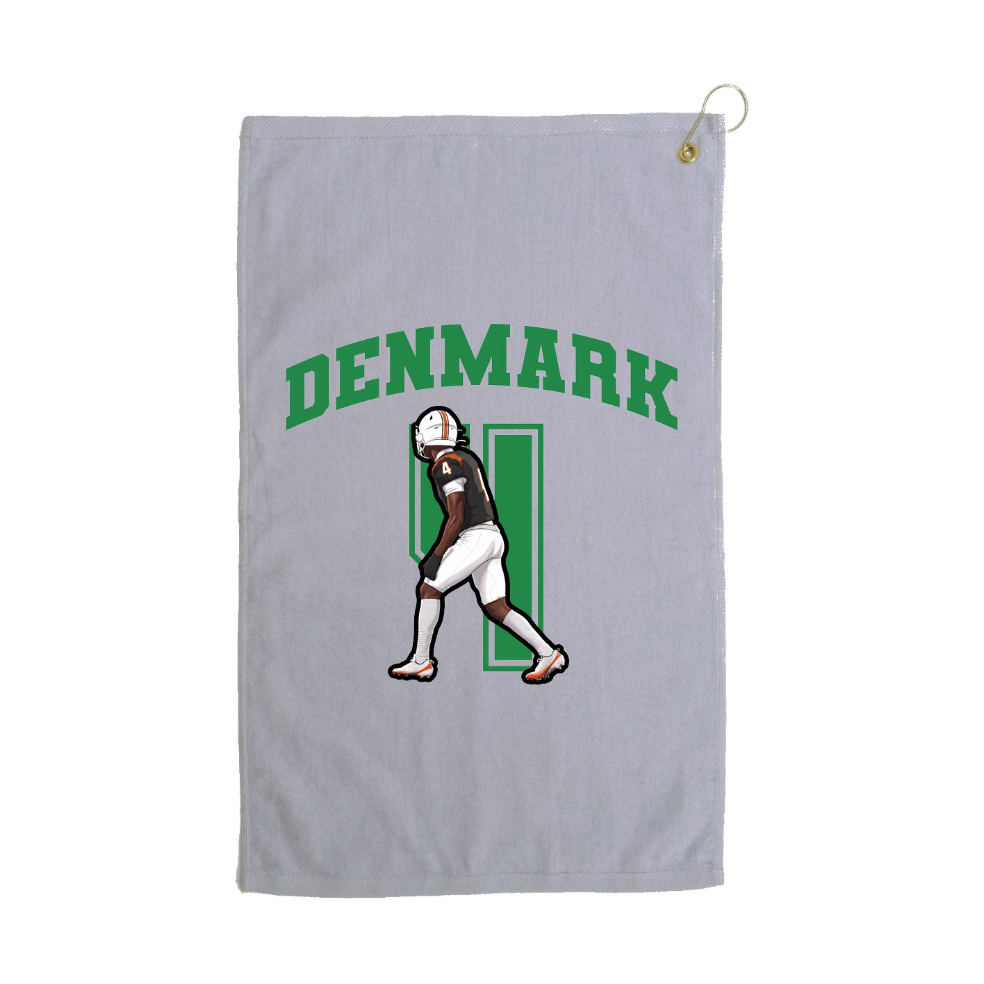 Golf Towel — Number in Grey