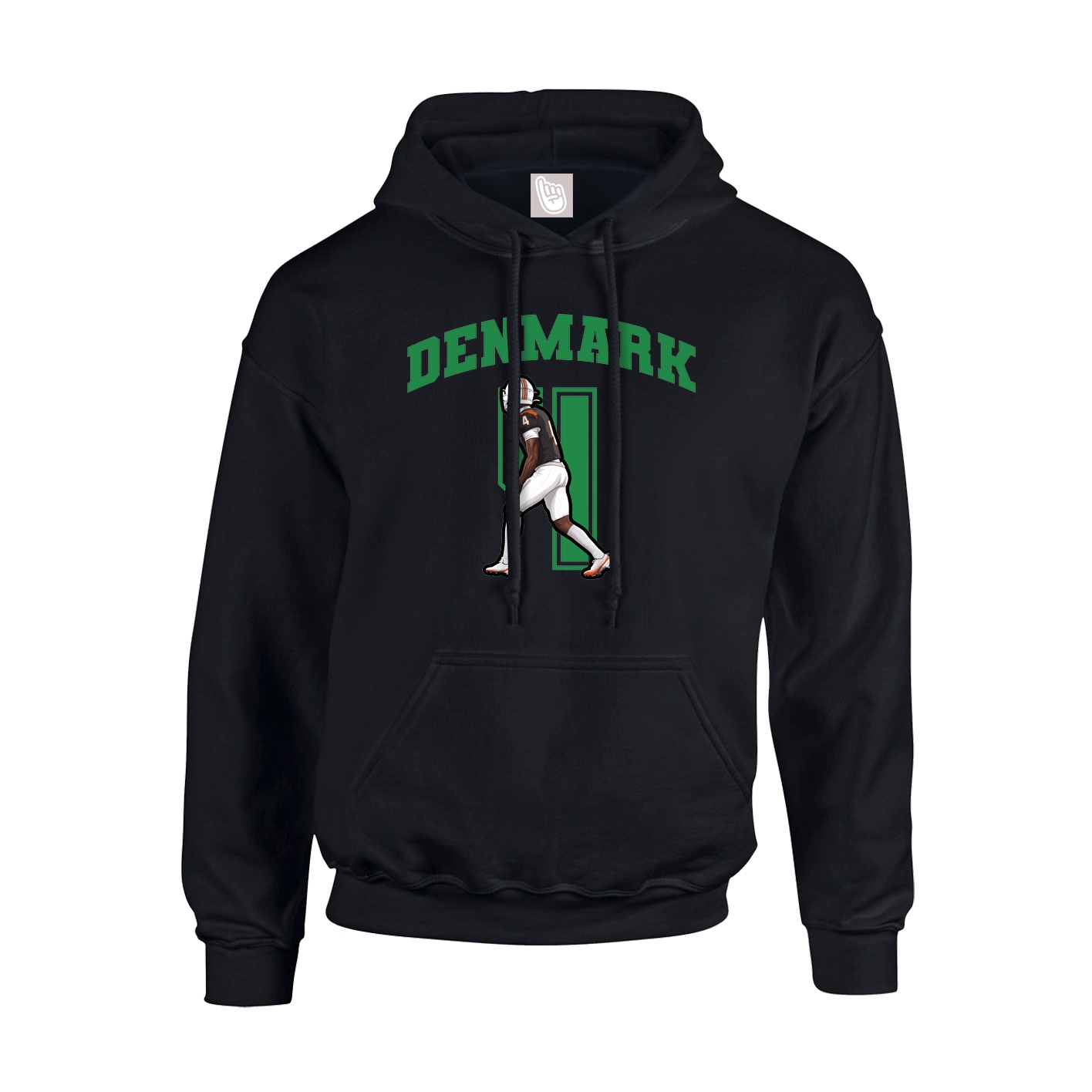 Youth Hoodie — Number in Black