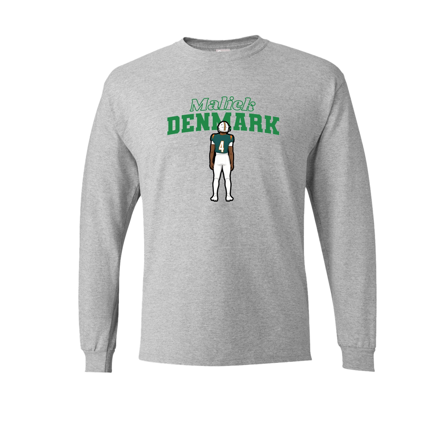 Long Sleeve Tee — Name Arch in Grey