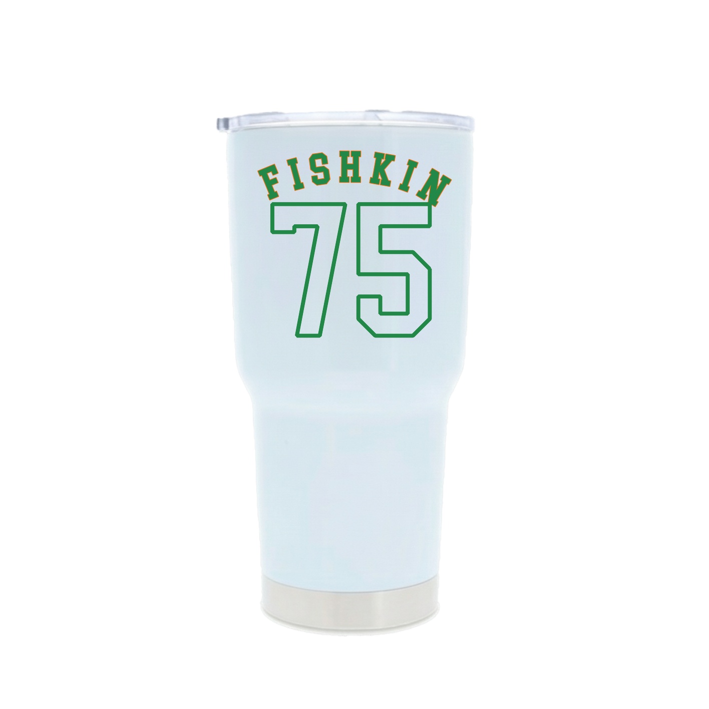 30oz Stainless Steel Tumbler — Shirsey Arch in White