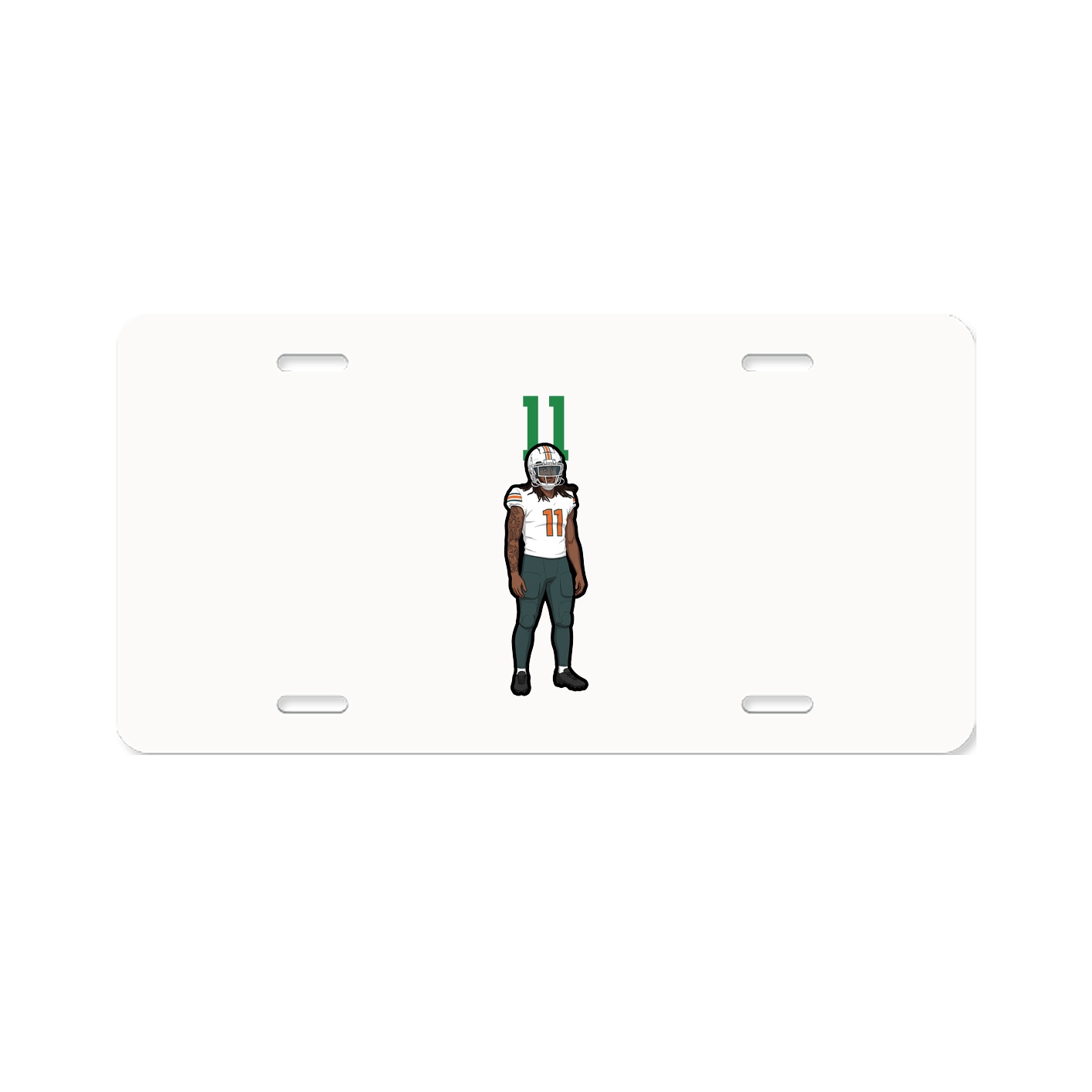 License Plate — Number Top in Classic