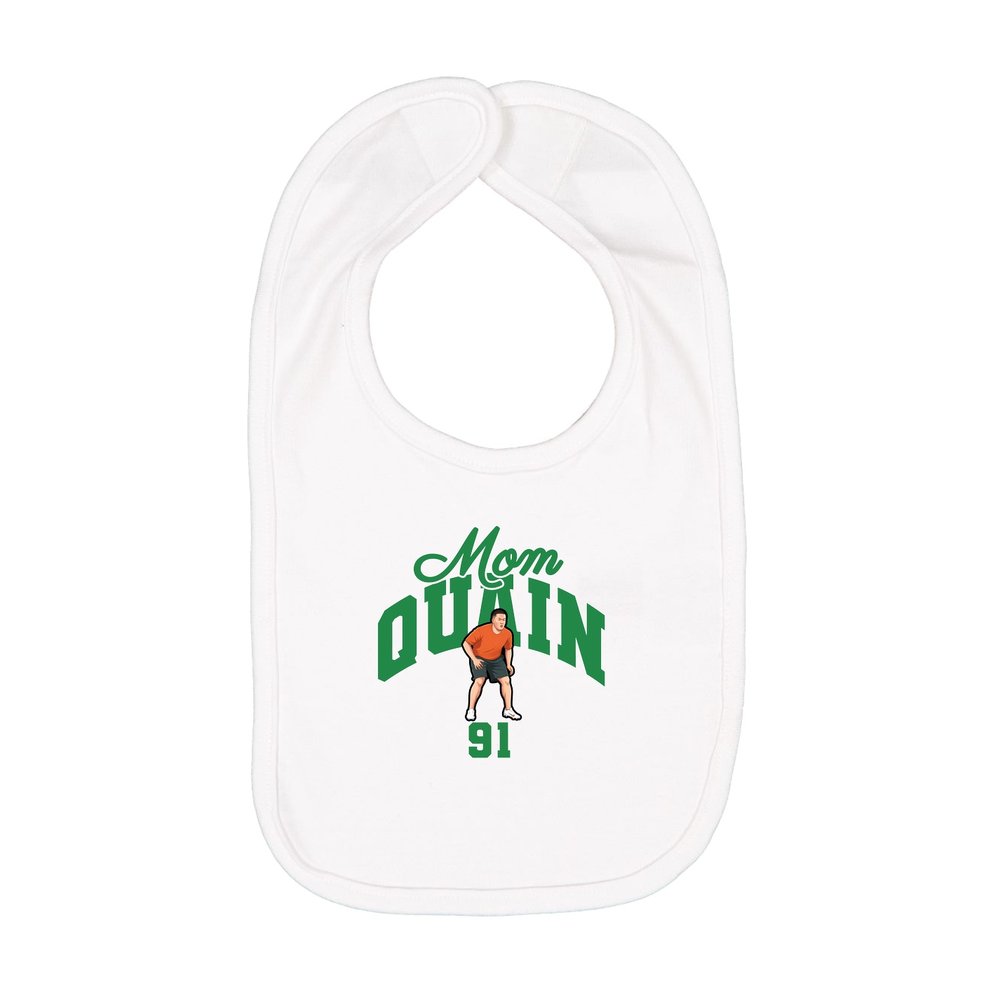 Infant Bib — Mothers Day Arch in White