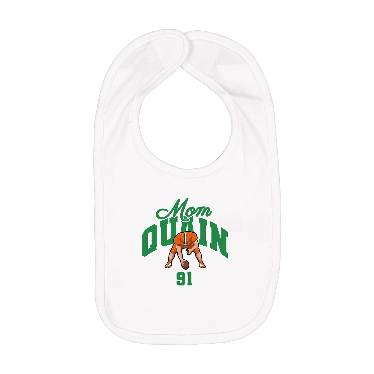 Infant Bib — Mothers Day Arch in White