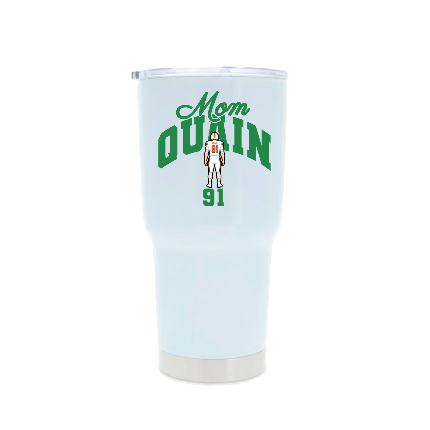 30oz Stainless Steel Tumbler — Mothers Day Arch in White