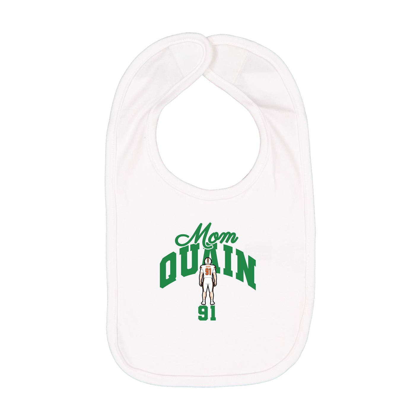 Infant Bib — Mothers Day Arch in White