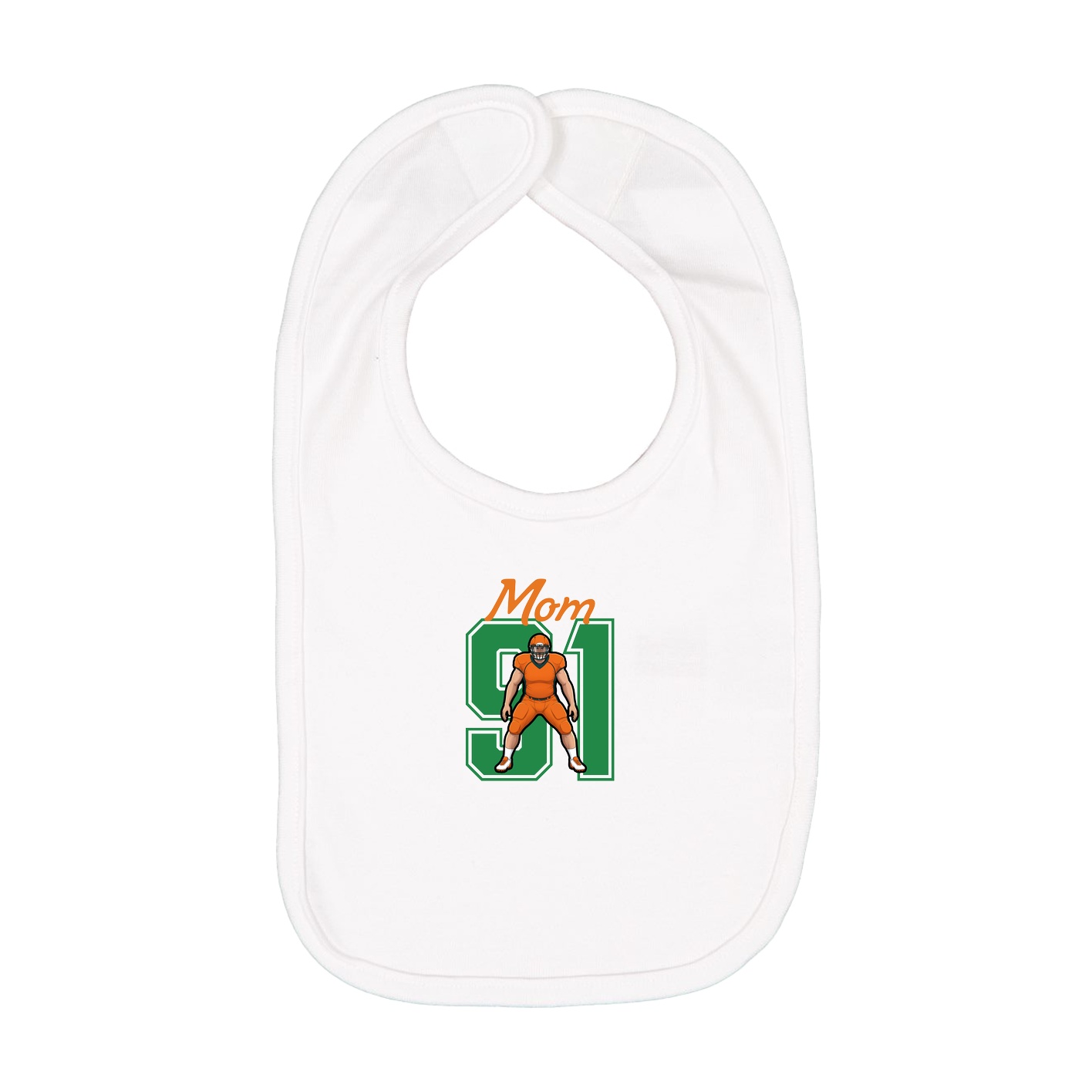 Infant Bib — Mothers Day Shirsey in White