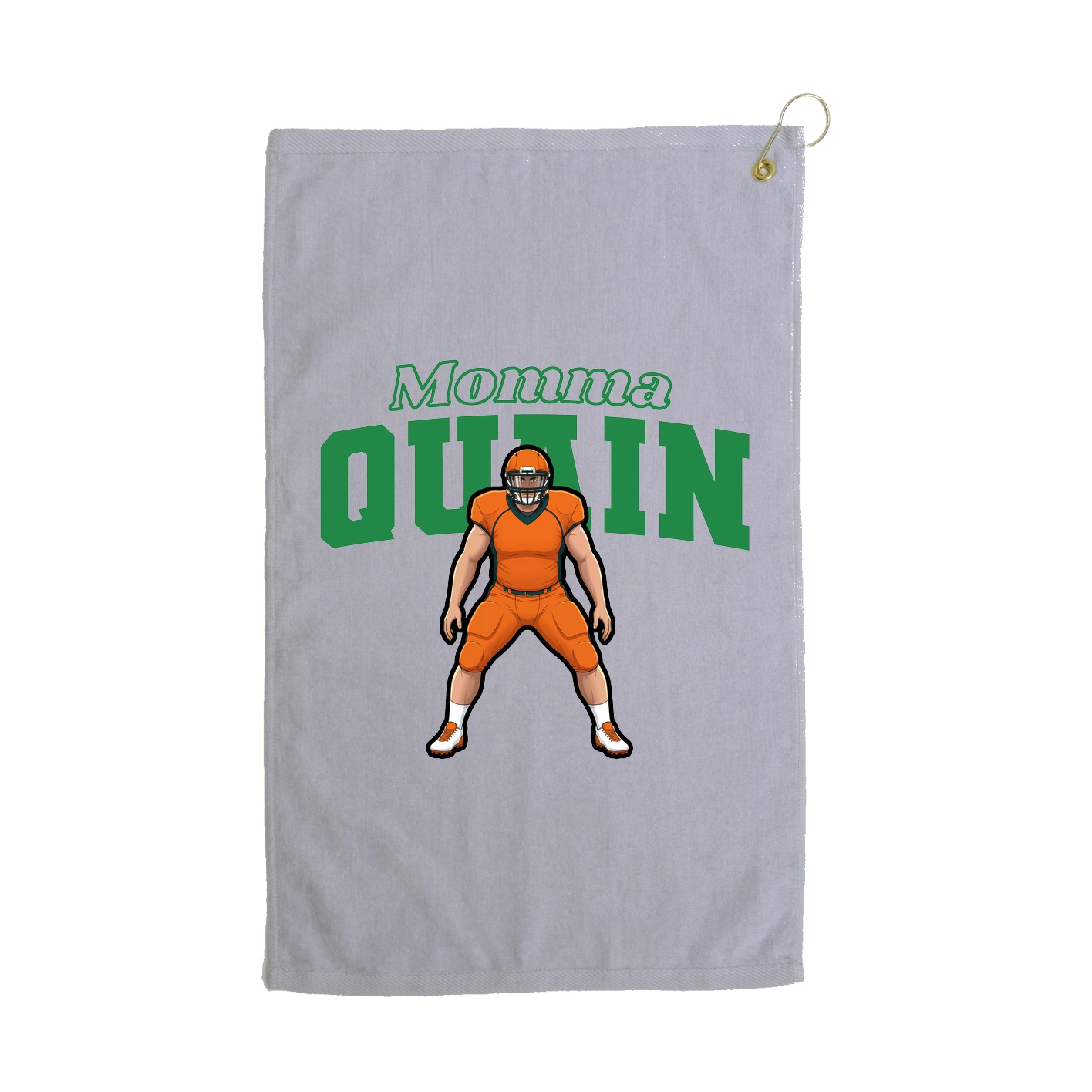 Golf Towel — Mothers Day Block in Grey