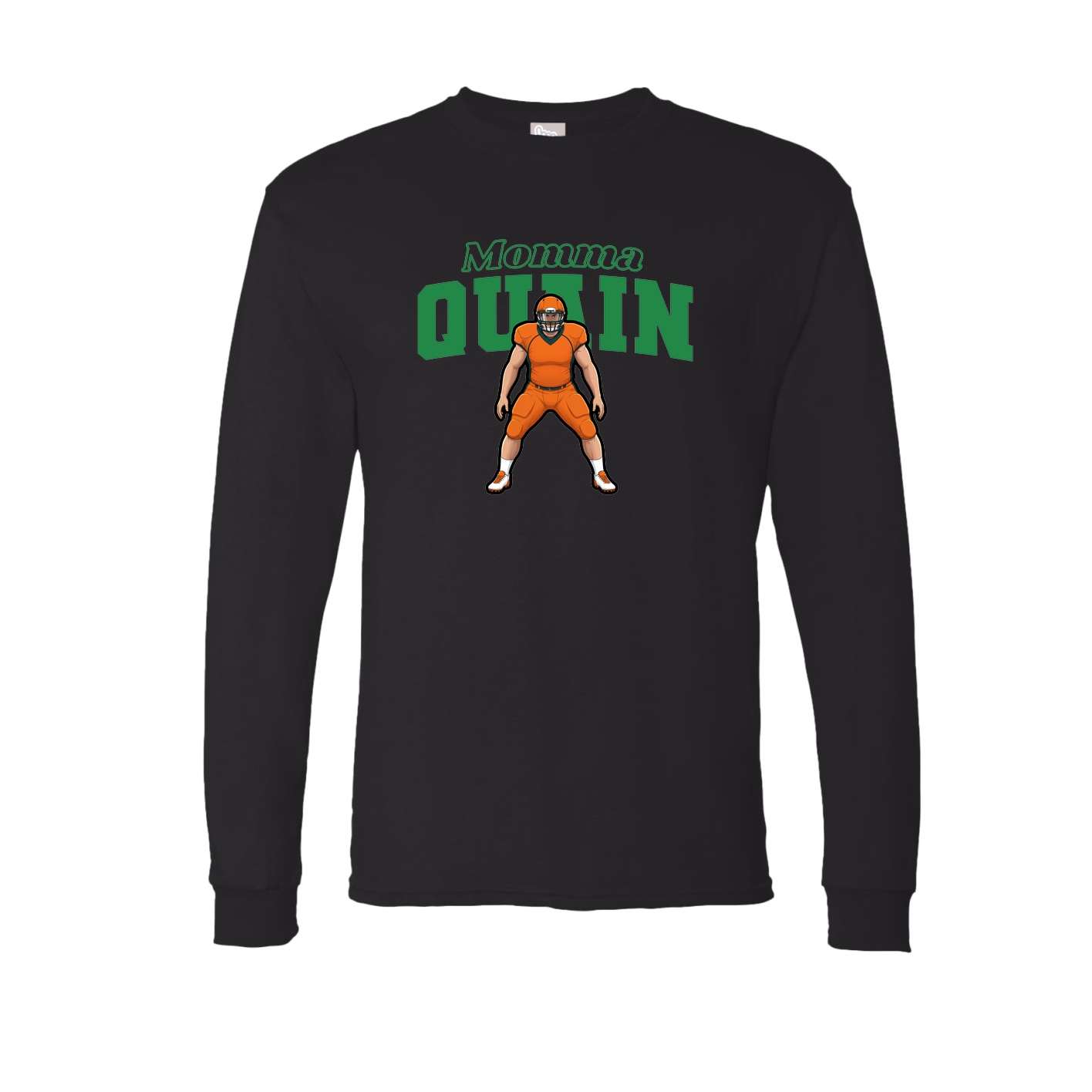 Long Sleeve Tee — Mothers Day Block in Black