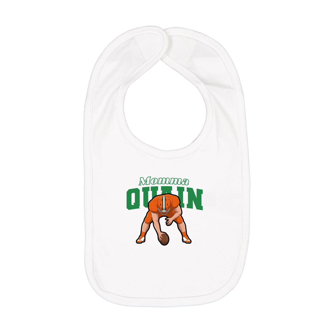 Infant Bib — Mothers Day Block in White