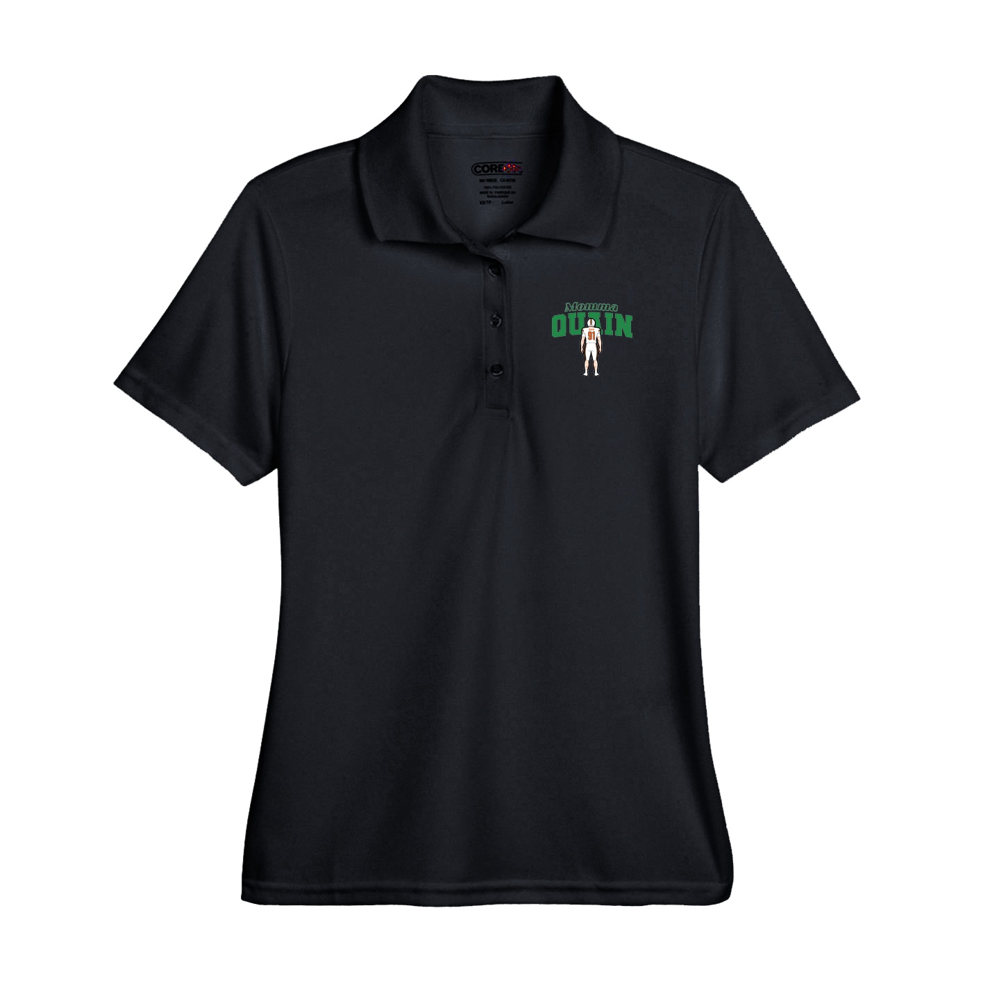 Performance Polo — Mothers Day Block in Black