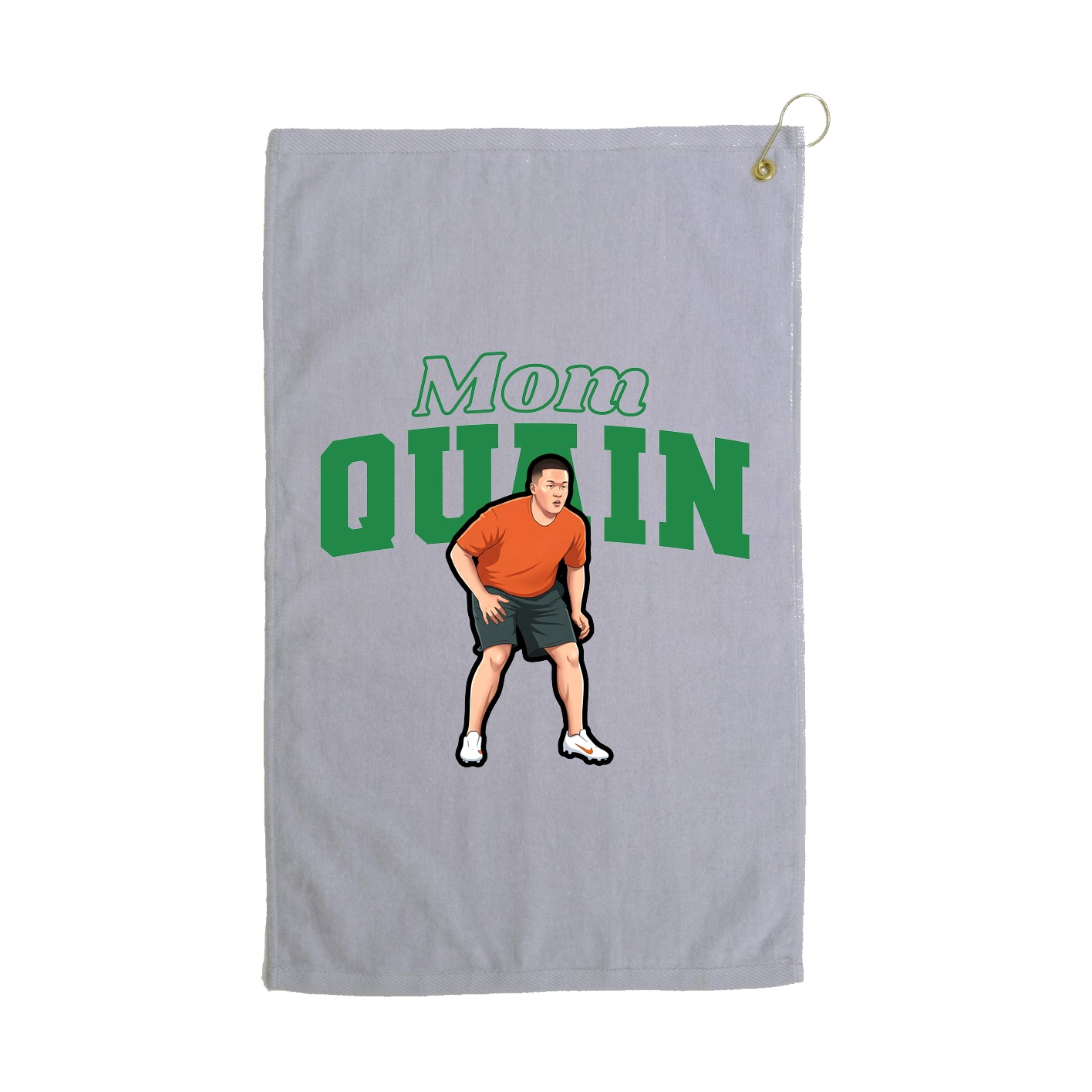 Golf Towel — Mothers Day Block in Grey