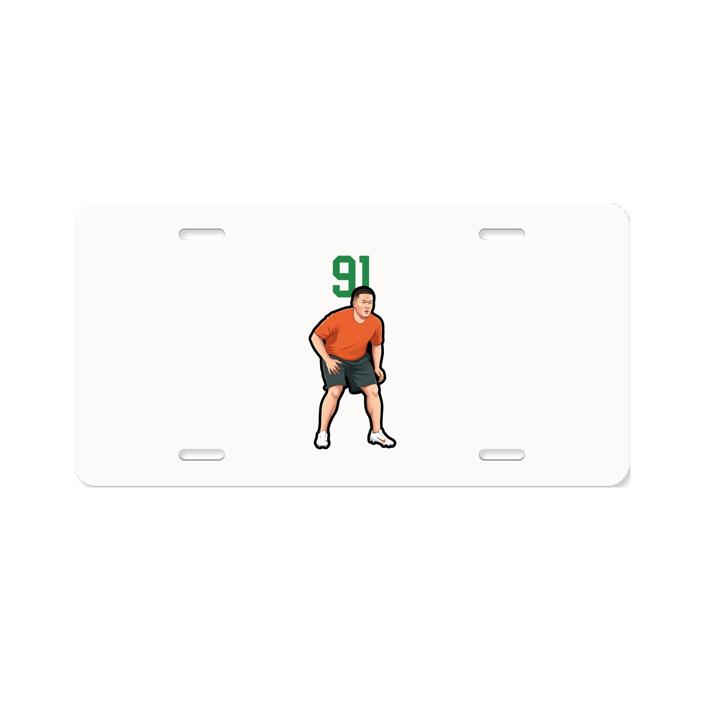 License Plate — Number Top in Classic