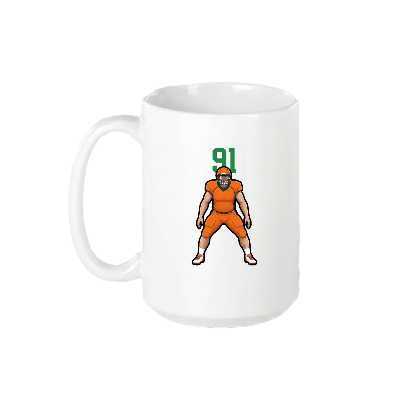 15oz Coffee Mug — Number Top in White
