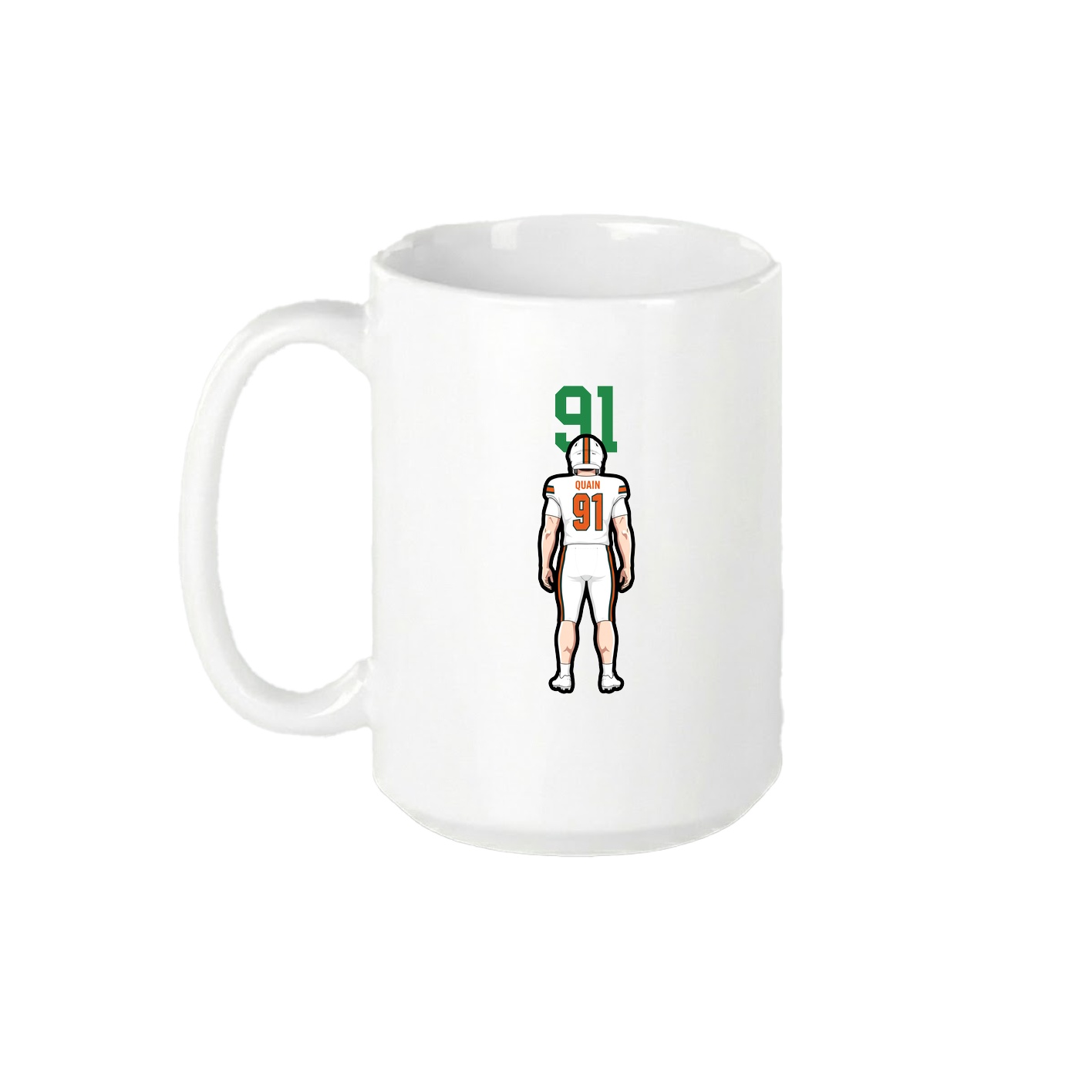 15oz Coffee Mug — Number Top in White