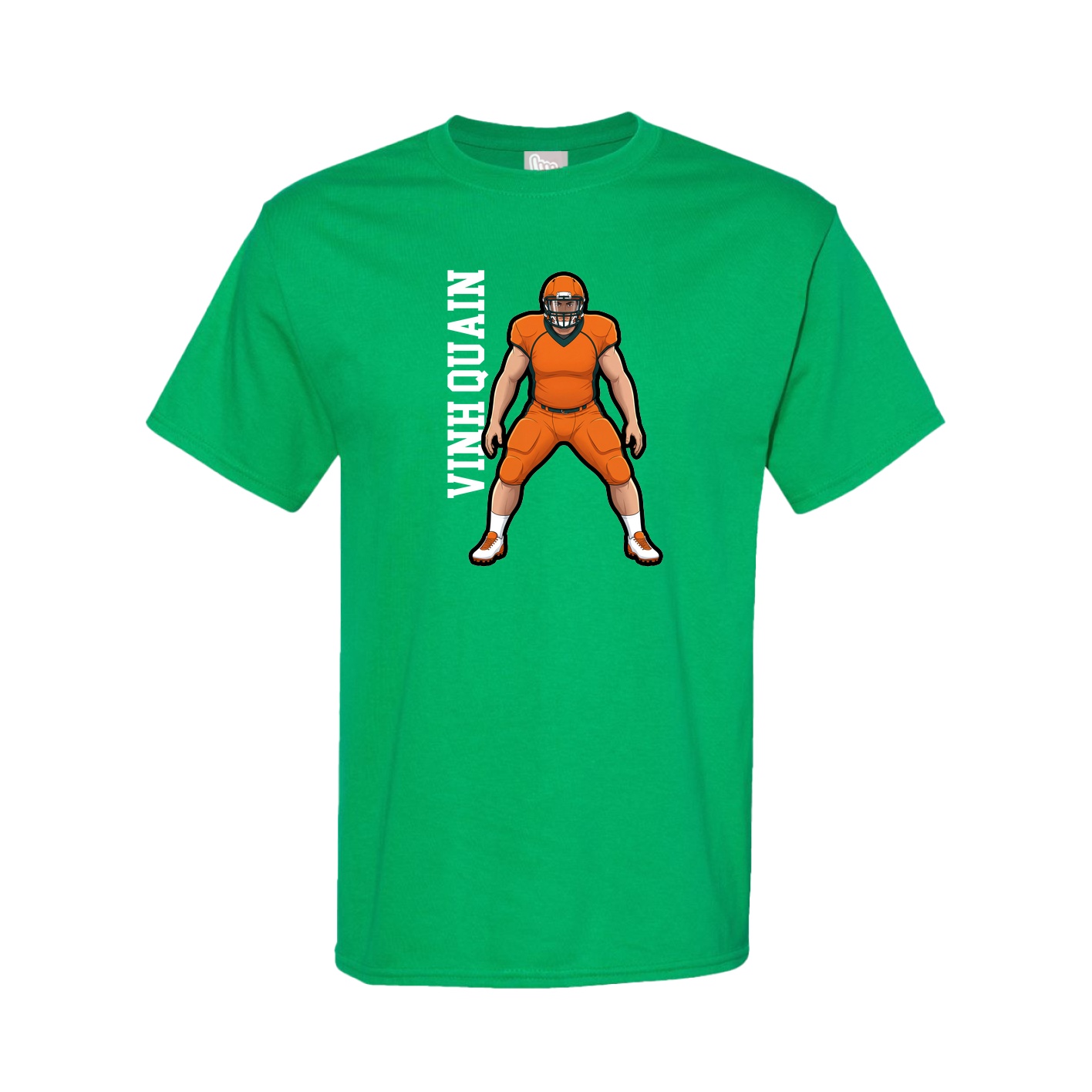 Tee — Name Vertical in Green