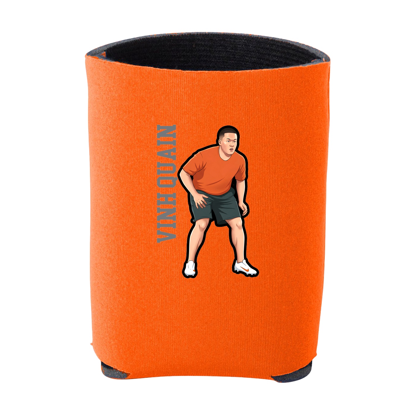 Can Holder — Name Vertical in Orange