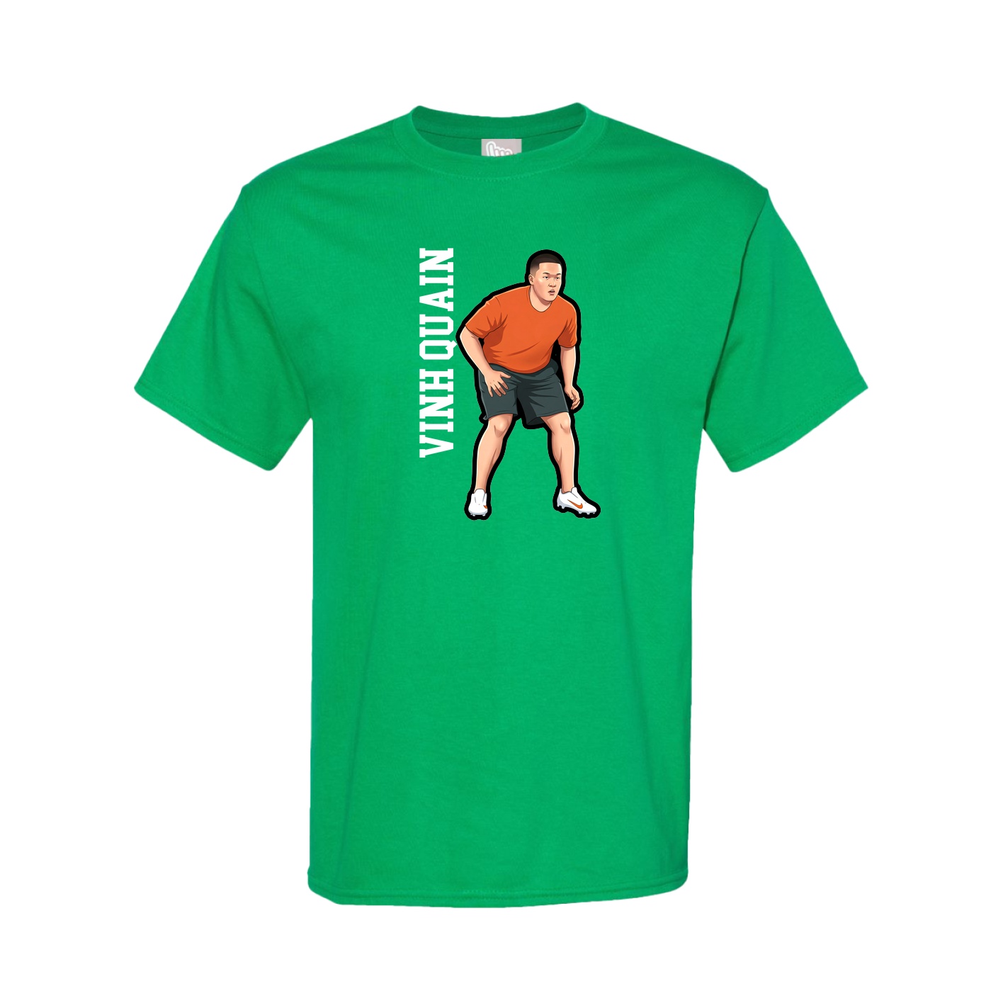 Youth Tee — Name Vertical in Green