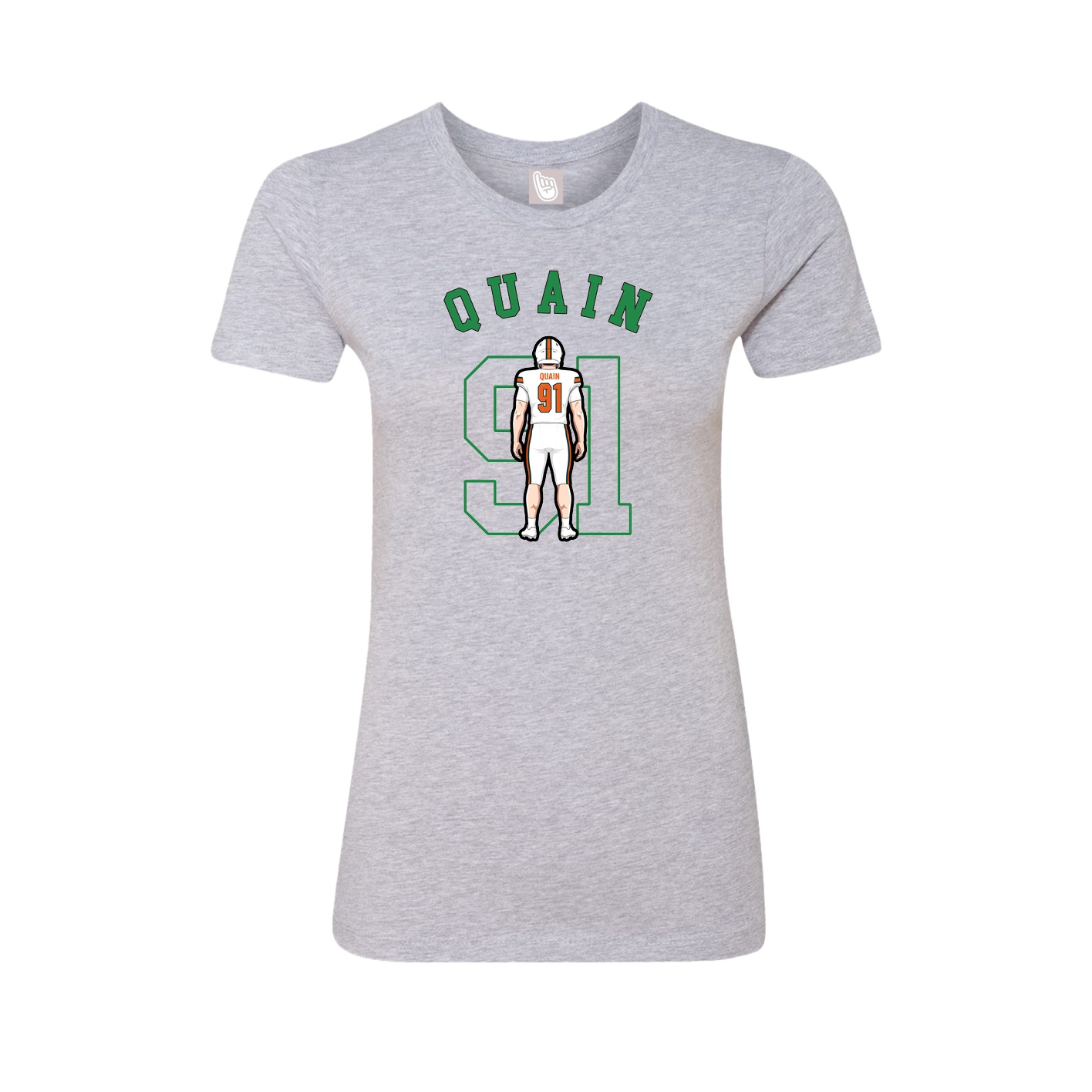 Fitted Women's Tee — Shirsey Arch in Grey