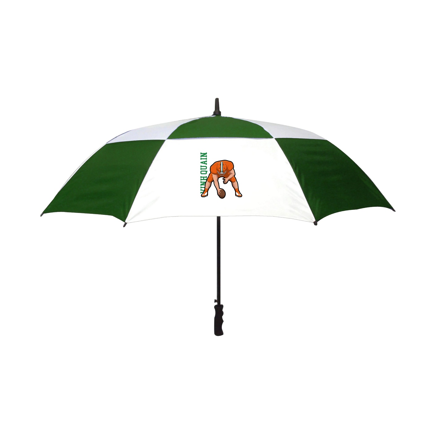 Golf Umbrella — Name Vertical in White