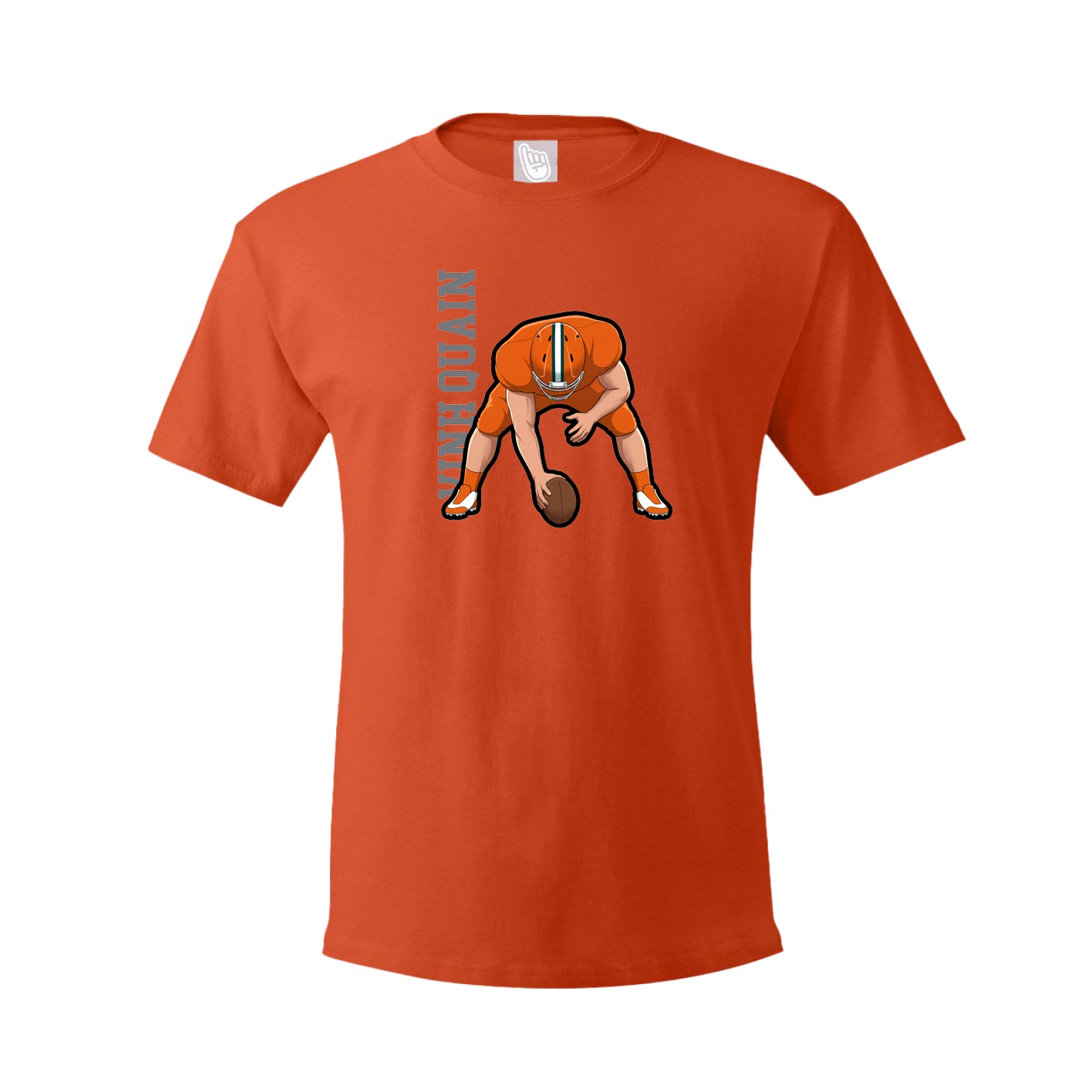Youth Tee — Name Vertical in Orange