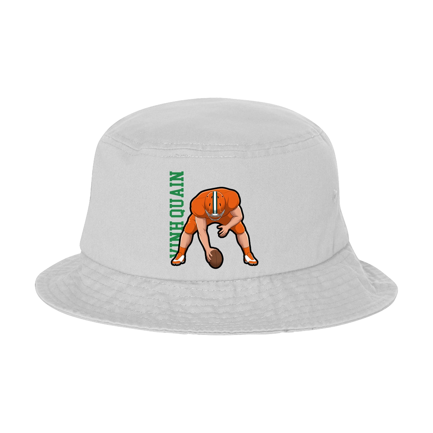 Bucket Cap — Name Vertical in White