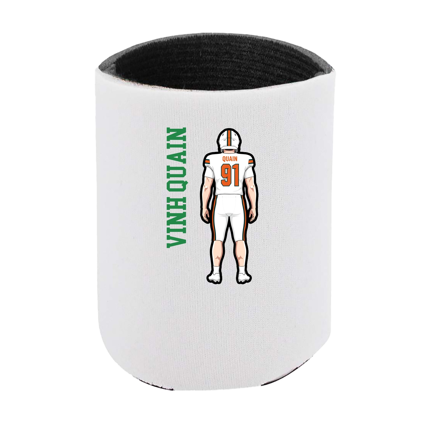Can Holder — Name Vertical in White