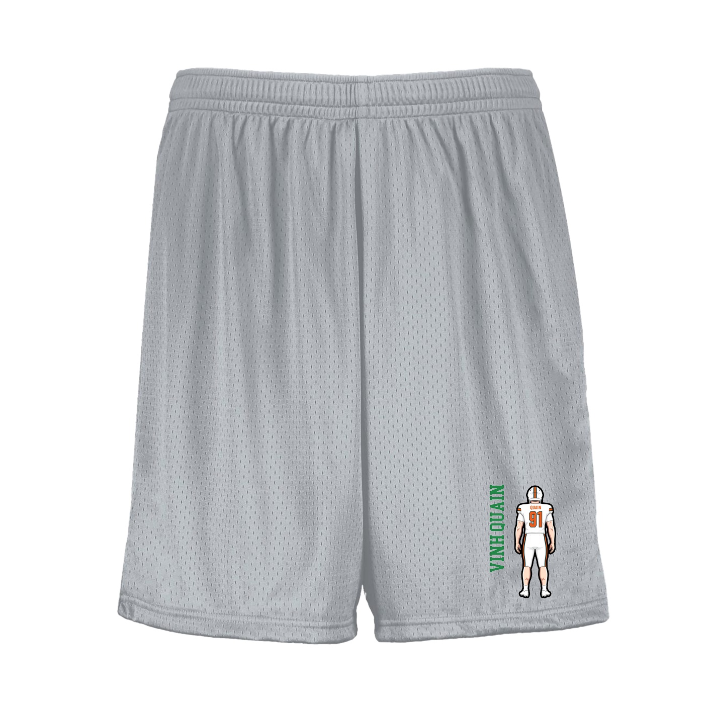 Shorts — Name Vertical in Silver