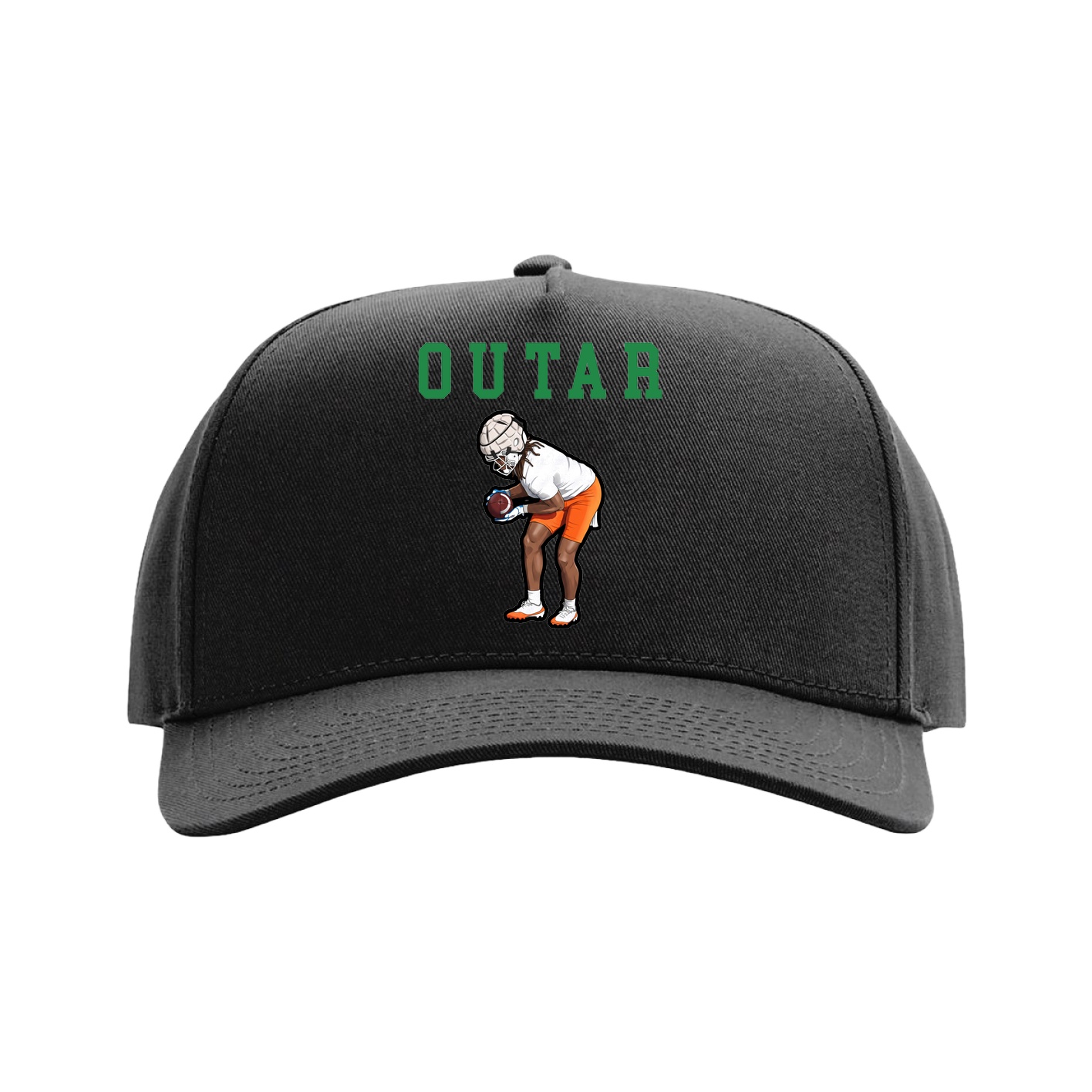 Full Fabric Five-Panel Champ Cap — Shirsey in Black