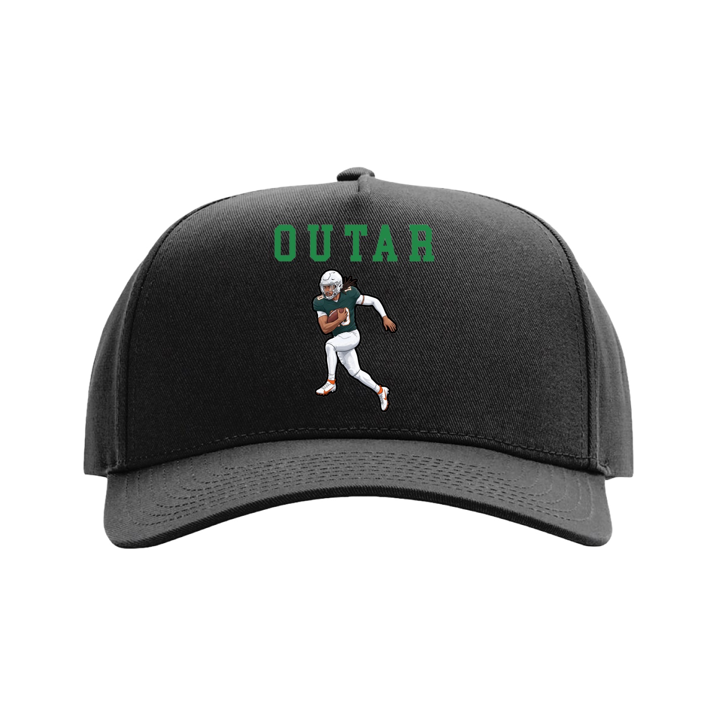 Full Fabric Five-Panel Champ Cap — Shirsey in Black