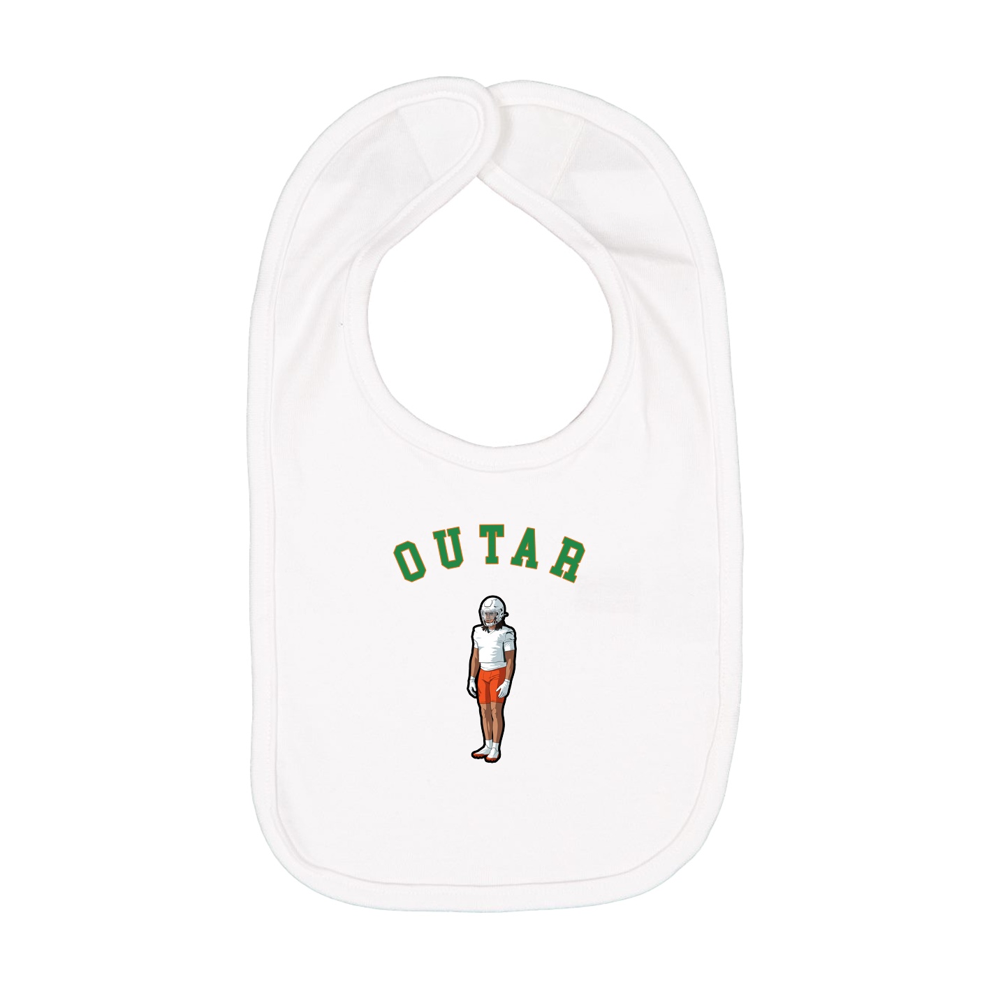 Infant Bib — Shirsey Arch in White