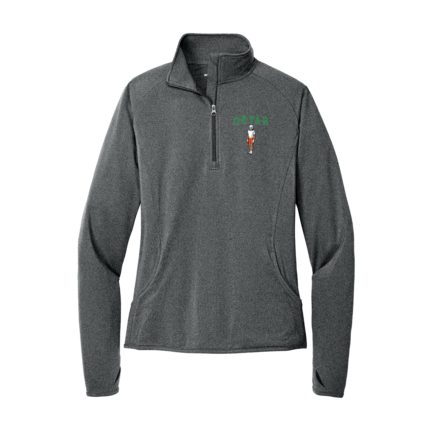 Women's Q-Zip Pullover — Shirsey in Grey