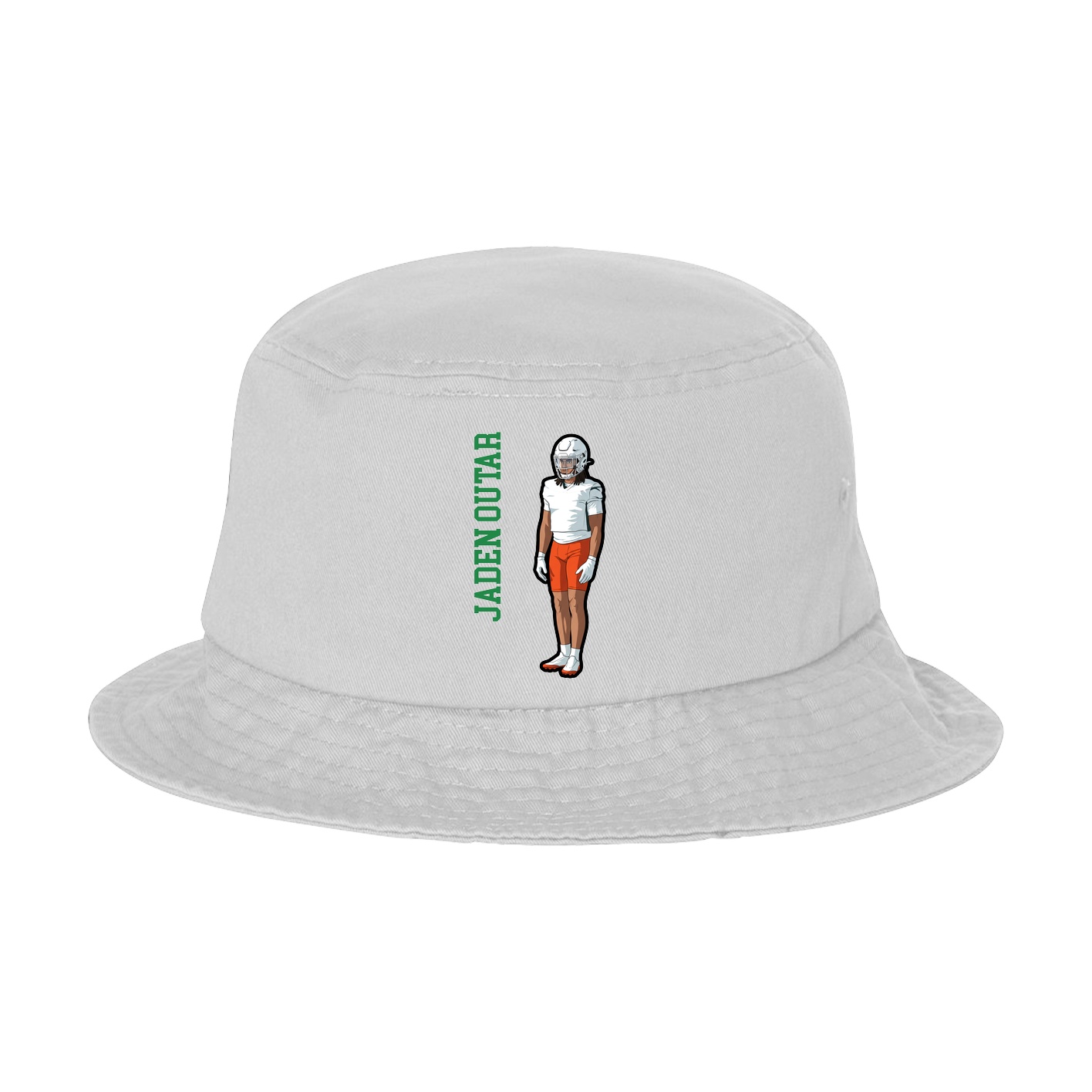 Bucket Cap — Name Vertical in White