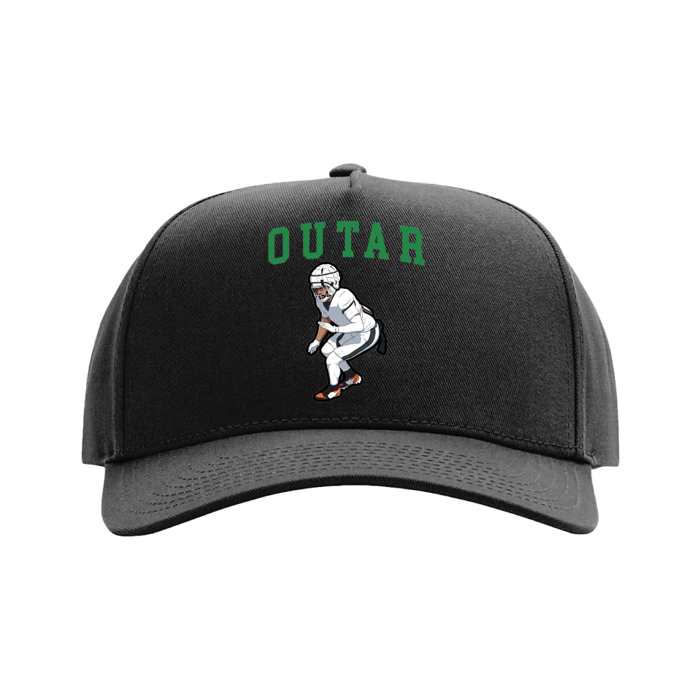 Full Fabric Five-Panel Champ Cap — Shirsey in Black