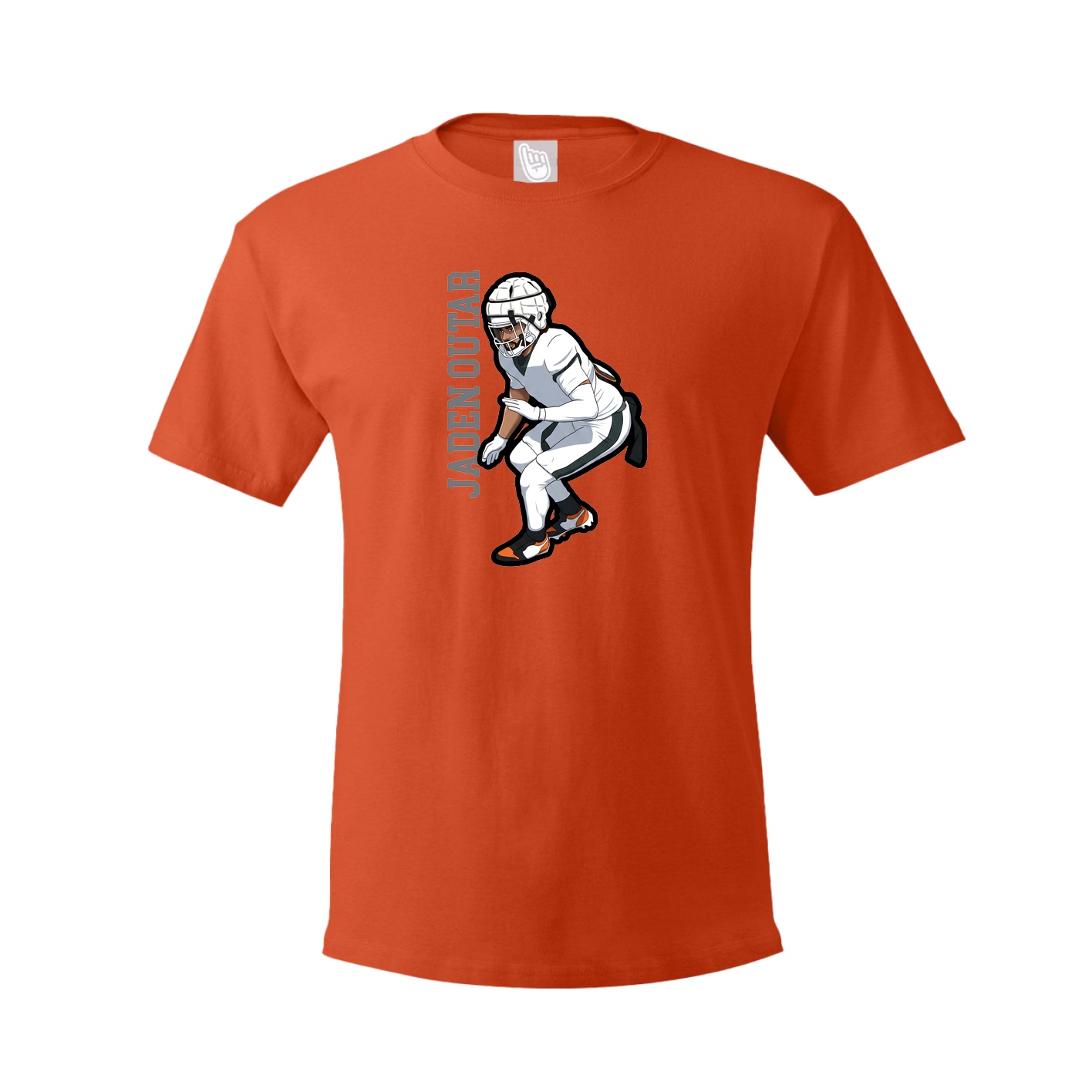 Tee — Name Vertical in Orange