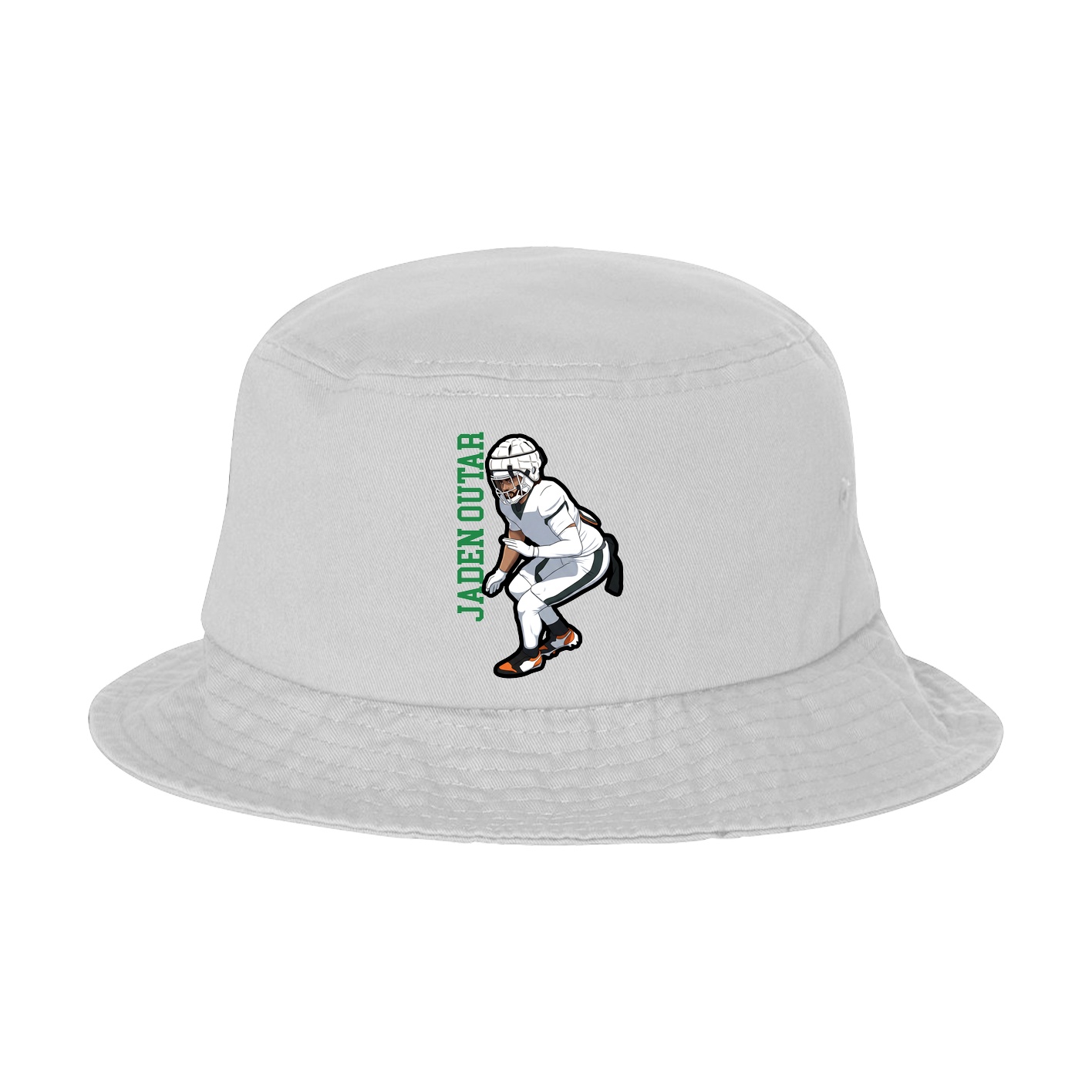 Bucket Cap — Name Vertical in White