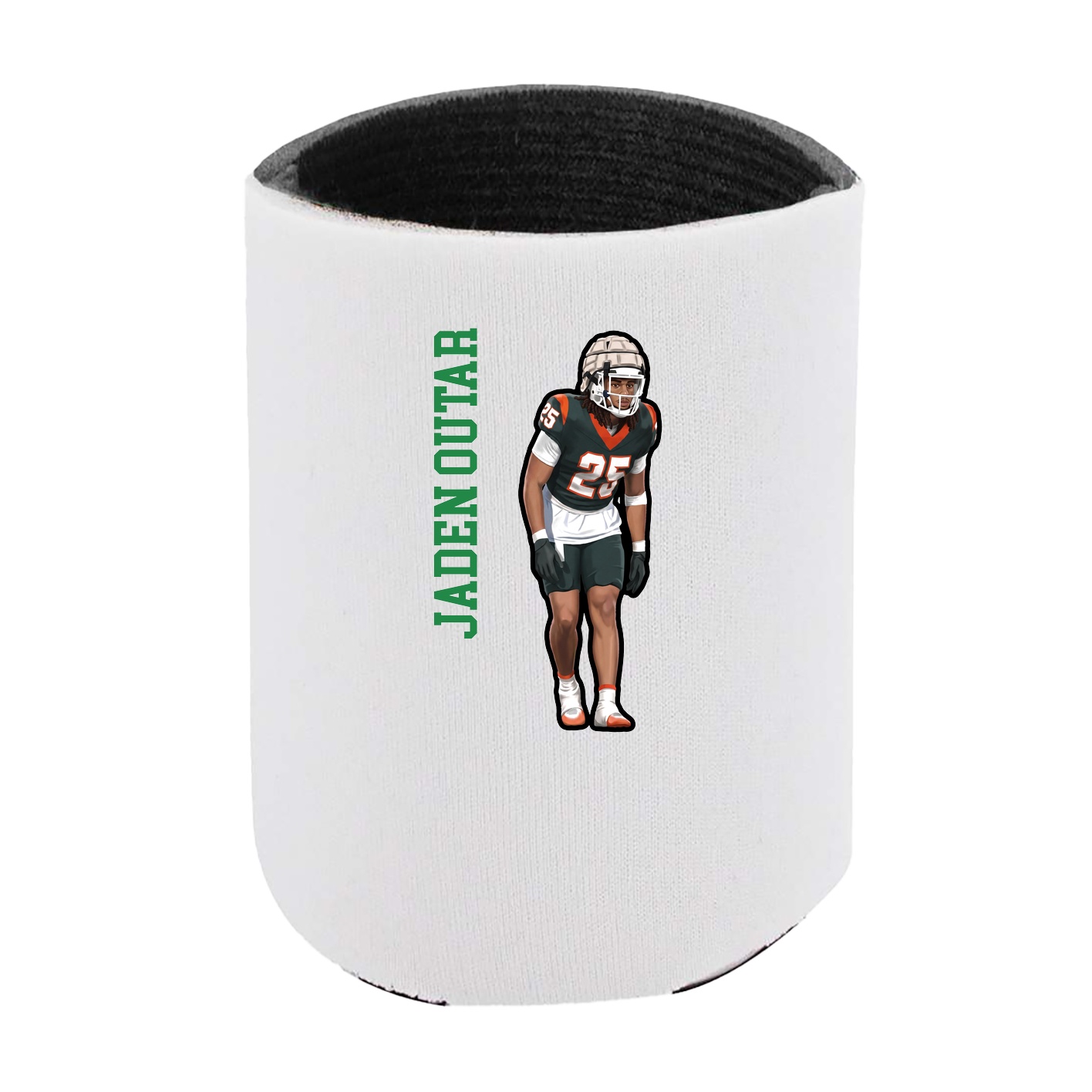 Can Holder — Name Vertical in White