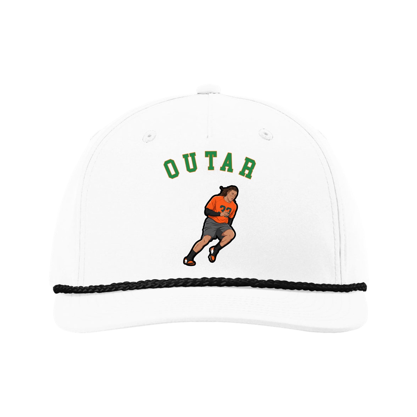Five-Panel Classic Rope Cap — Shirsey Arch in White