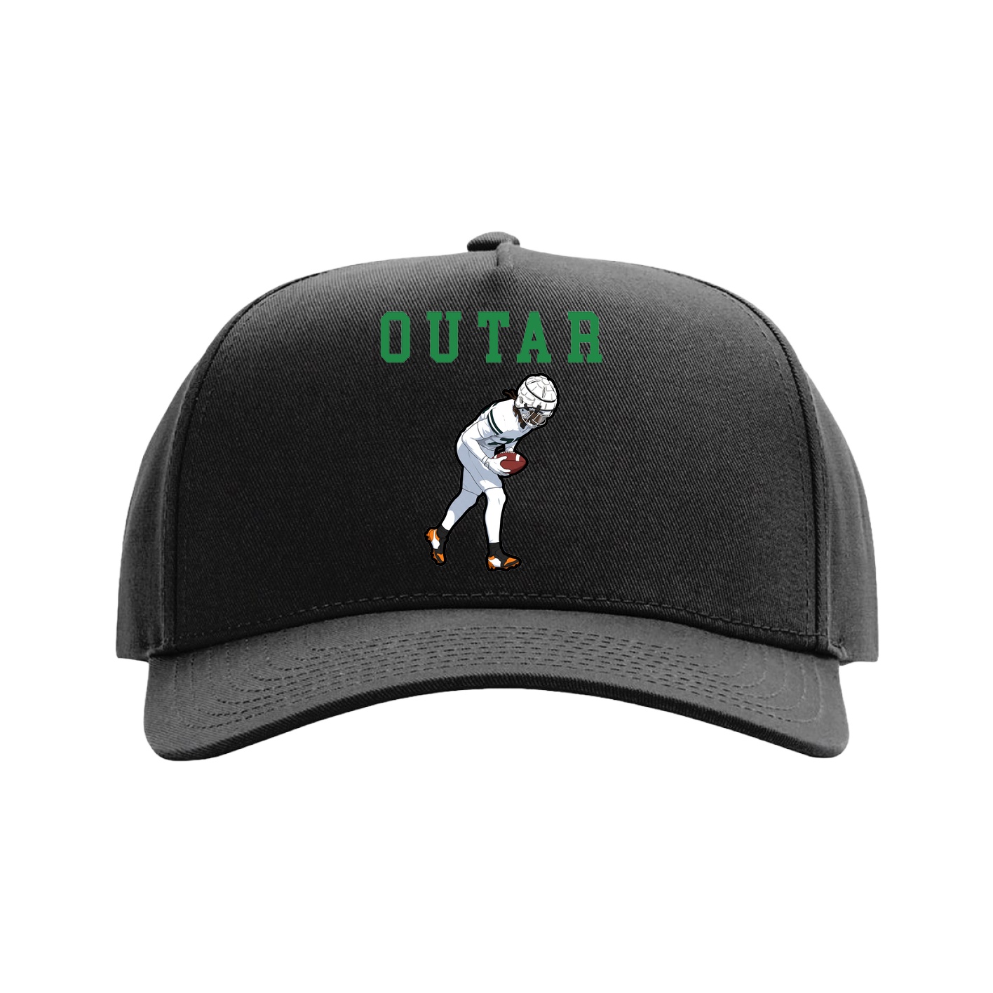 Full Fabric Five-Panel Champ Cap — Shirsey in Black