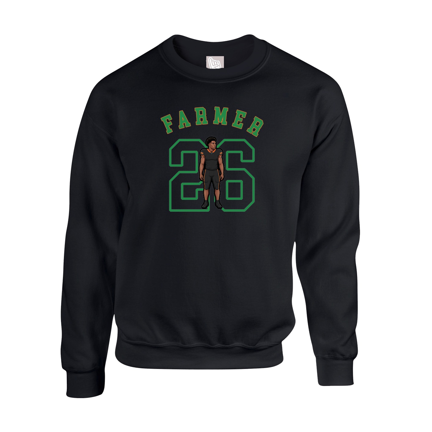 Fleece Crew — Shirsey Arch in Black