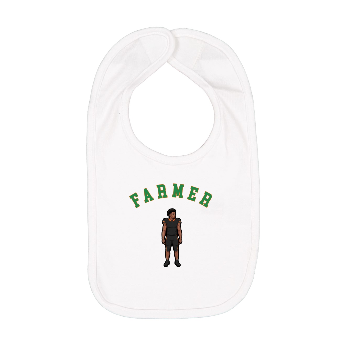 Infant Bib — Shirsey Arch in White